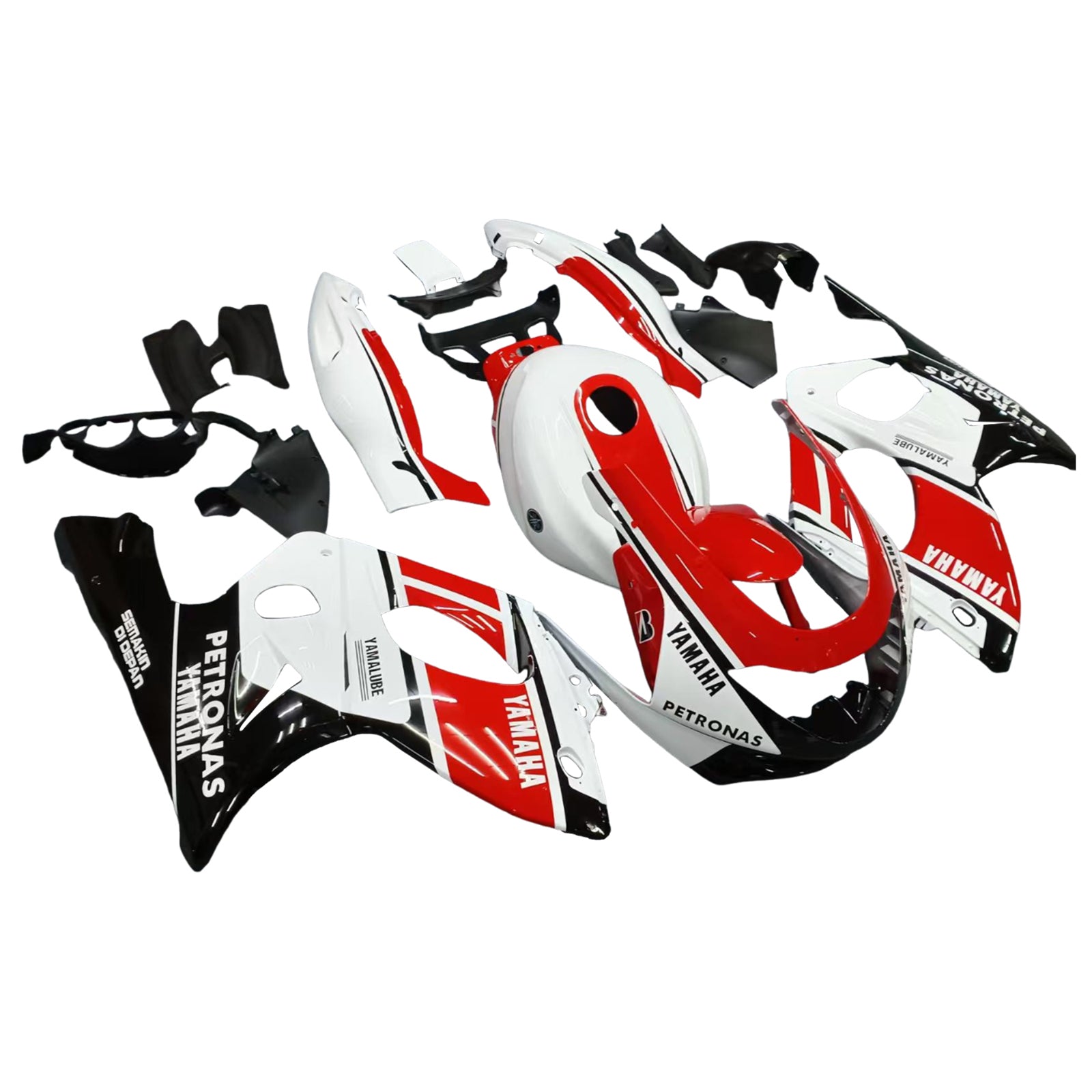 Amotopart 1996-2007 Yamaha YZF 600R Thundercat White Black Red Fairing Kit