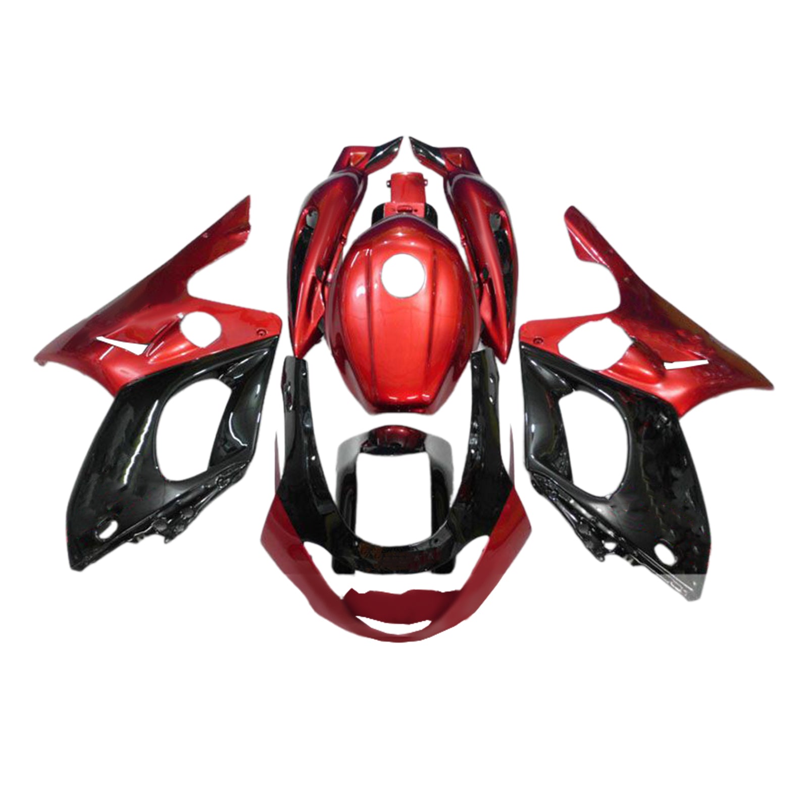 Amotopart 1996-2007 Yamaha YZF 600r Thundercat Red Black Fairing Kit