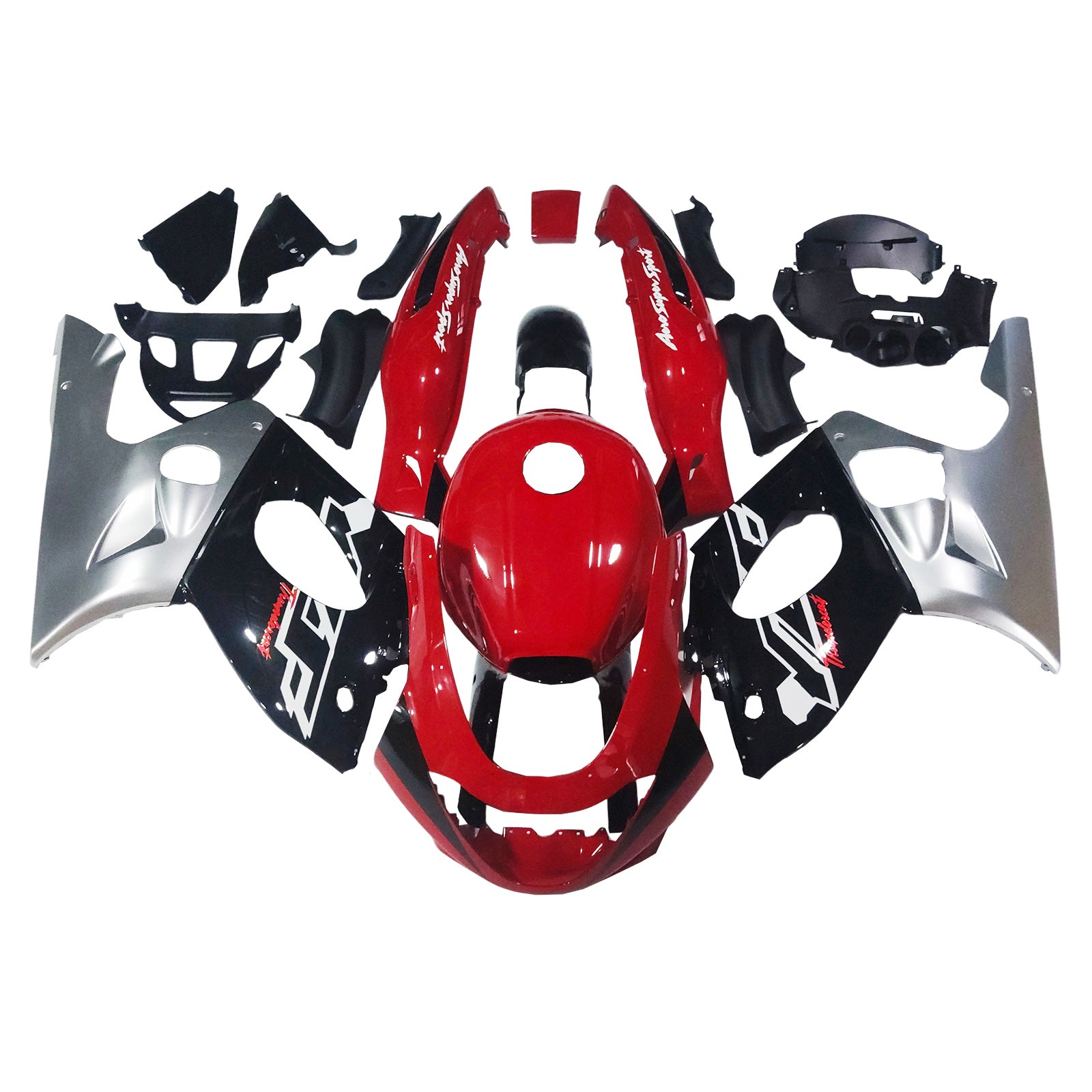 Amotopart 1996-2007 Yamaha YZF 600R Thundercat Red Black White Silver Fairing Kit