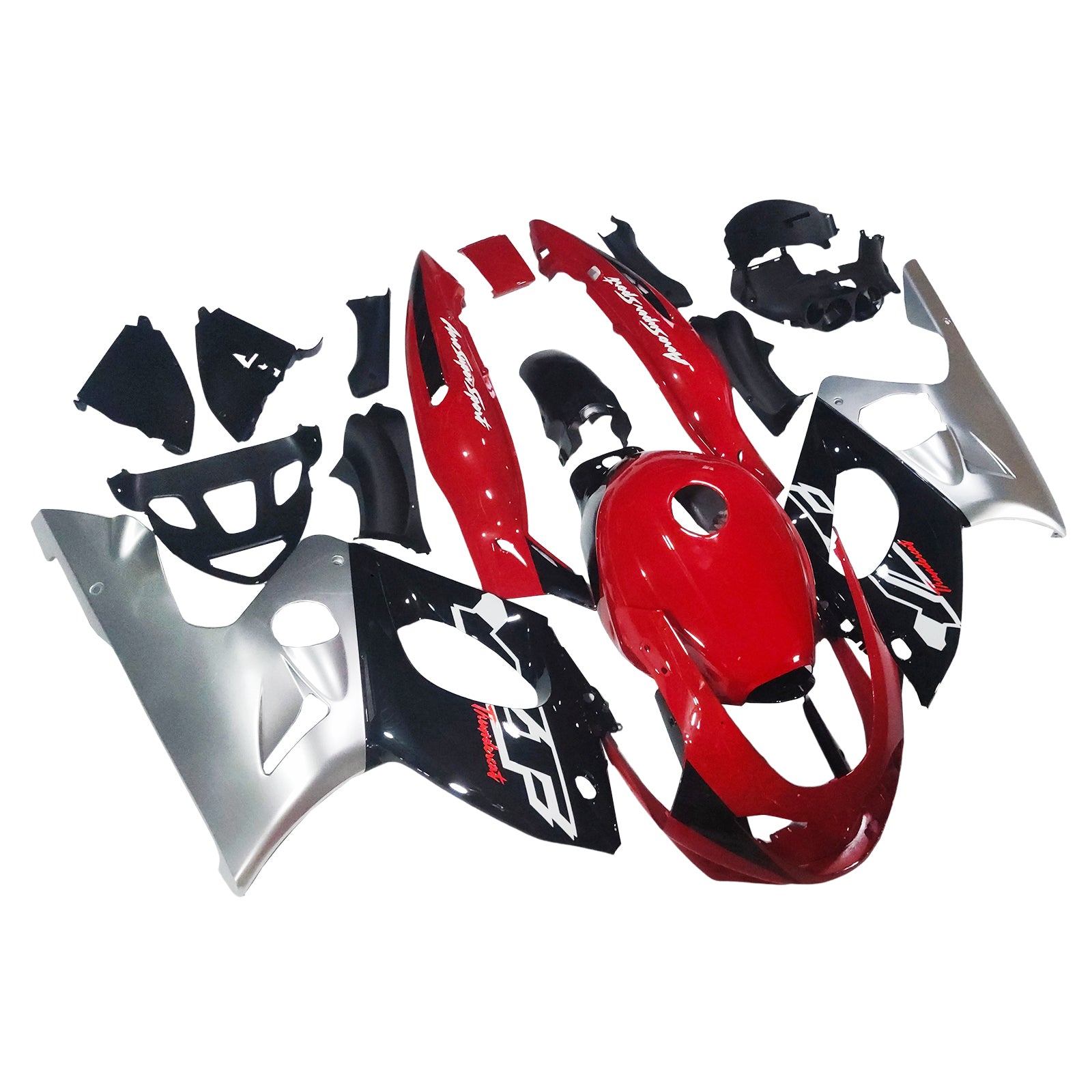 Amotopart 1996-2007 Yamaha YZF 600R Thundercat Red Black White Silver Fairing Kit
