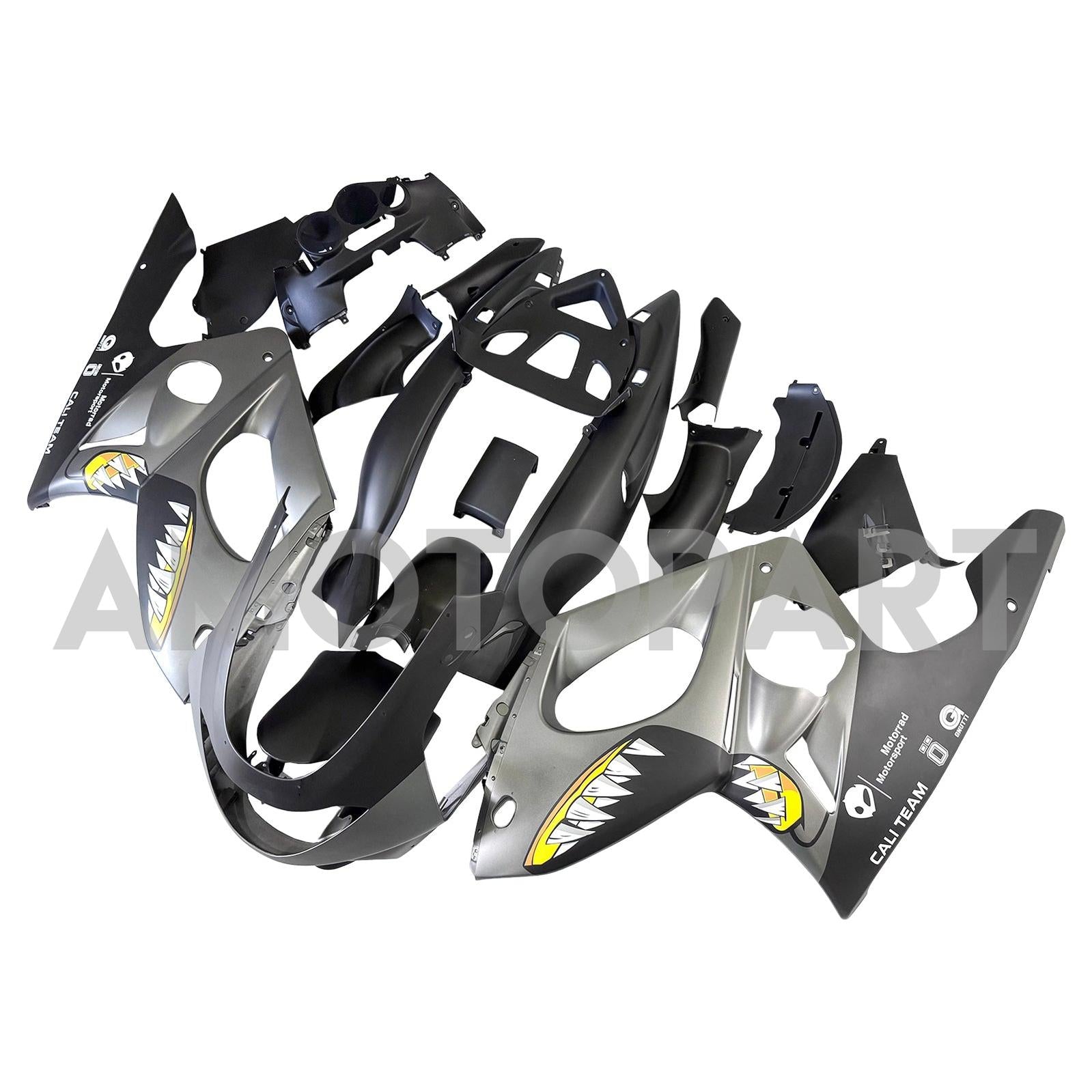 Amotopart 1996-2007 Yamaha Yzf 600r Thundercat Matte Grå Black Fairing Kit