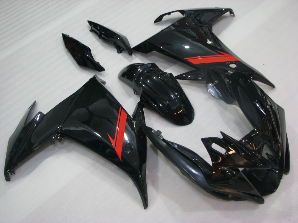 Amotopart 2009-2015 Yamaha FZ6R Kit de carénage noir gloss