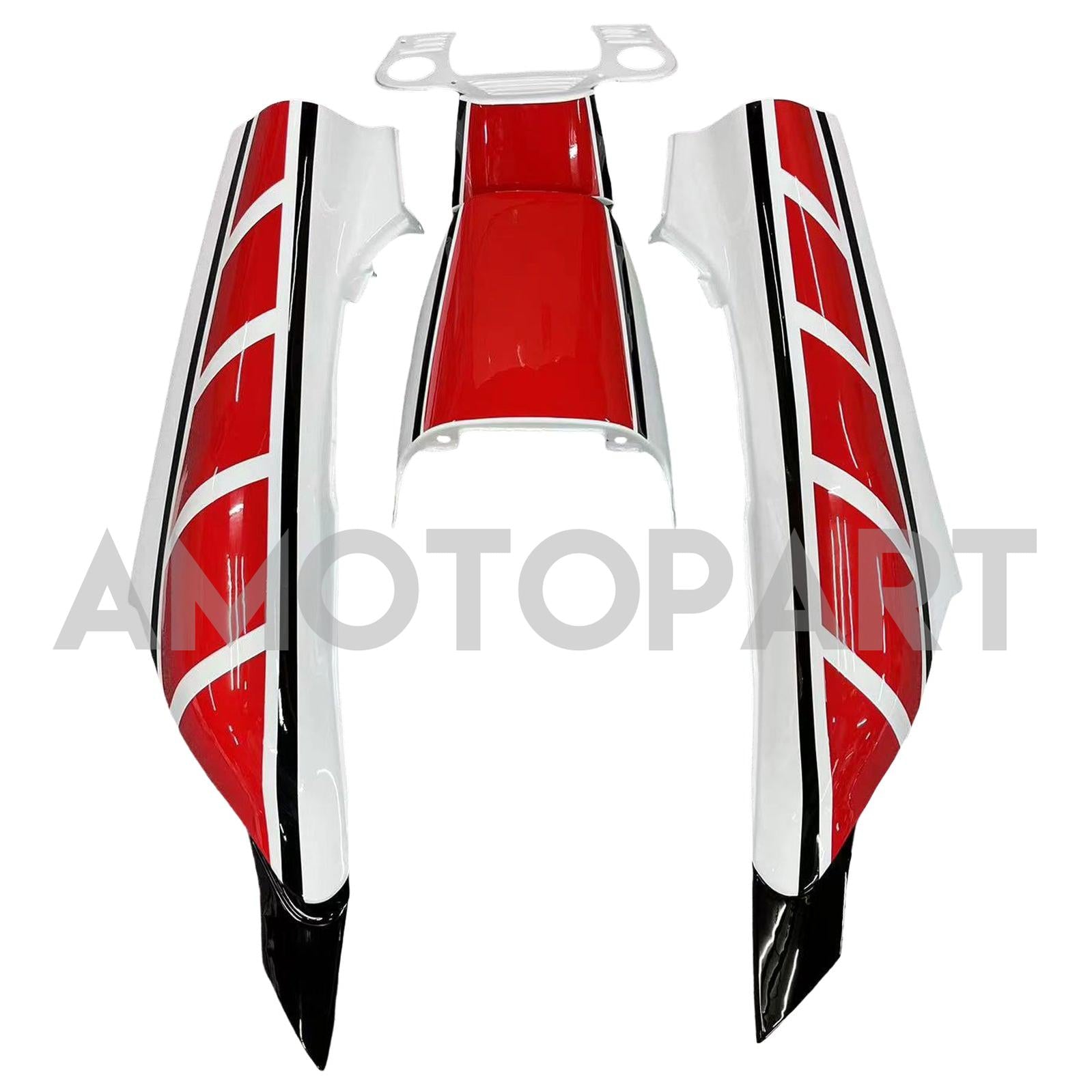 Amotopart Yamaha 1985-1987 RZV500 / RD500 WHITE RED FAIRING KIT