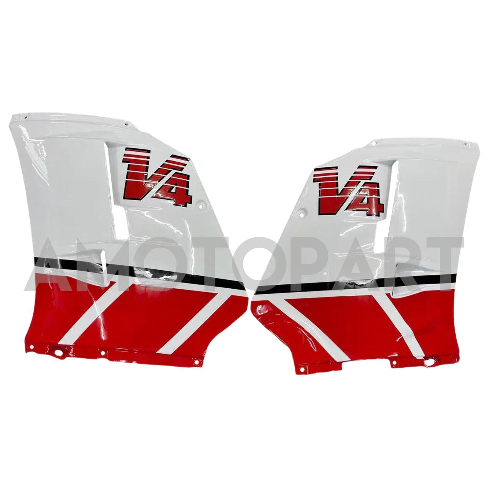 Amotopart Yamaha 1985-1987 RZV500 / RD500 WHITE RED FAIRING KIT