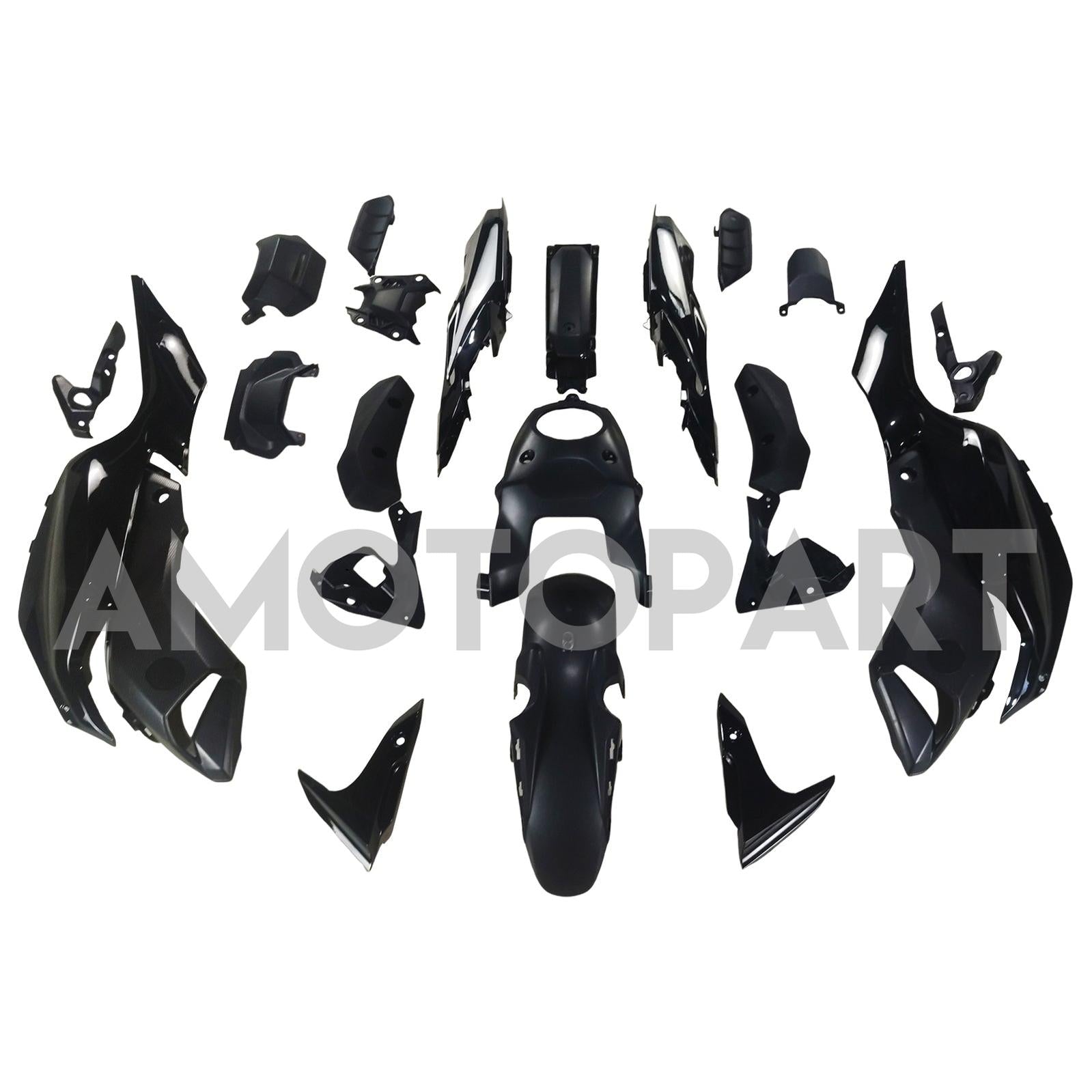 Amotopart 2012-2017 Yamaha MT-07 / FZ-07 Black Fairing Kit