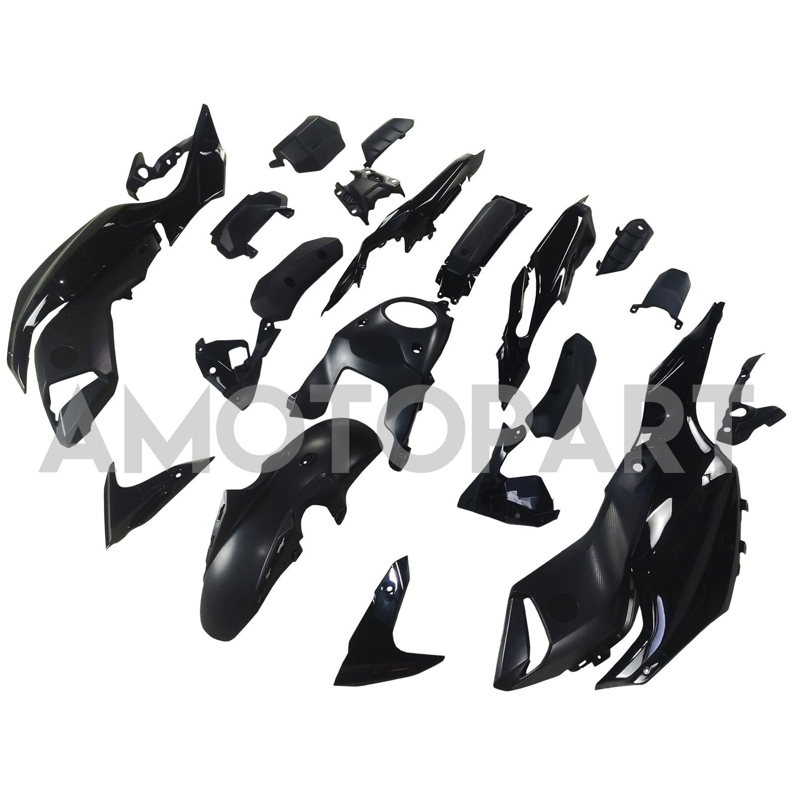 Amotopart 2012-2017 Yamaha MT-07 / FZ-07 Black Fairing Kit