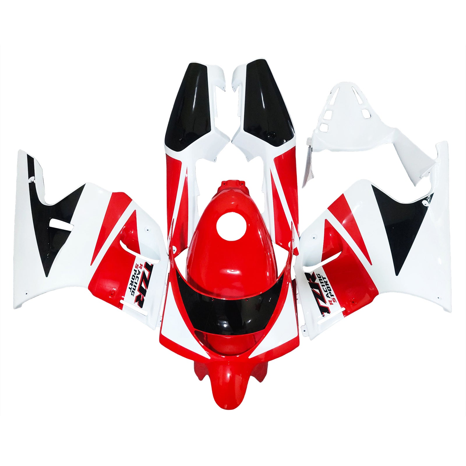 Amotopart 1991-1994 Yamaha TZR250 3XV Fairing Red & Black Kit