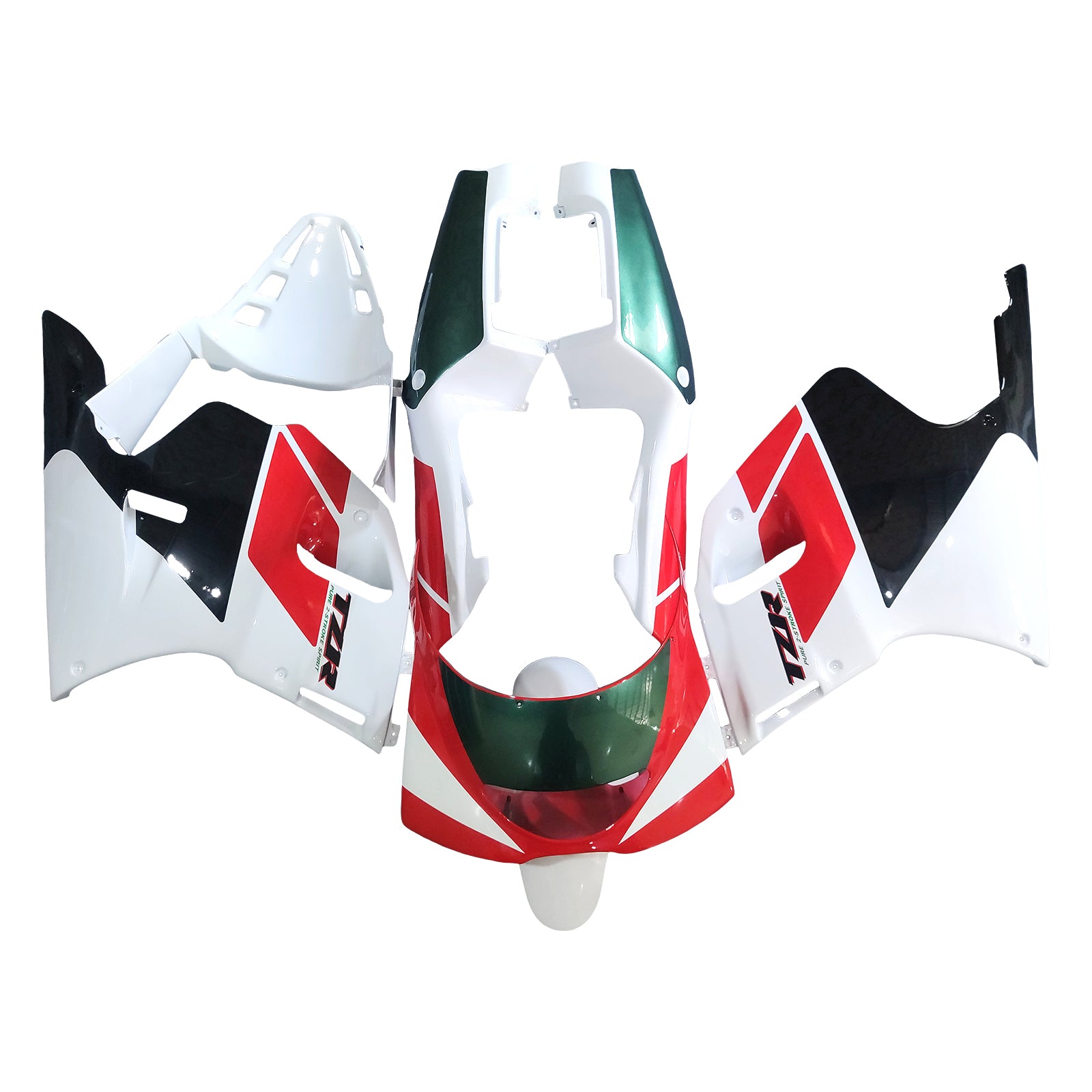 Amotopart 1991-1994 Yamaha TZR250 3XV White Red Green Fairing Kit