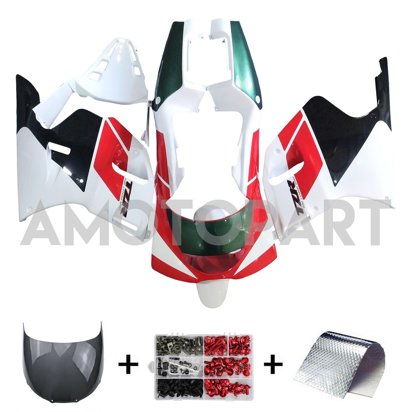 Amotopart 1991-1994 Yamaha TZR250 3XV Weiß Rotgrün Abzugskit