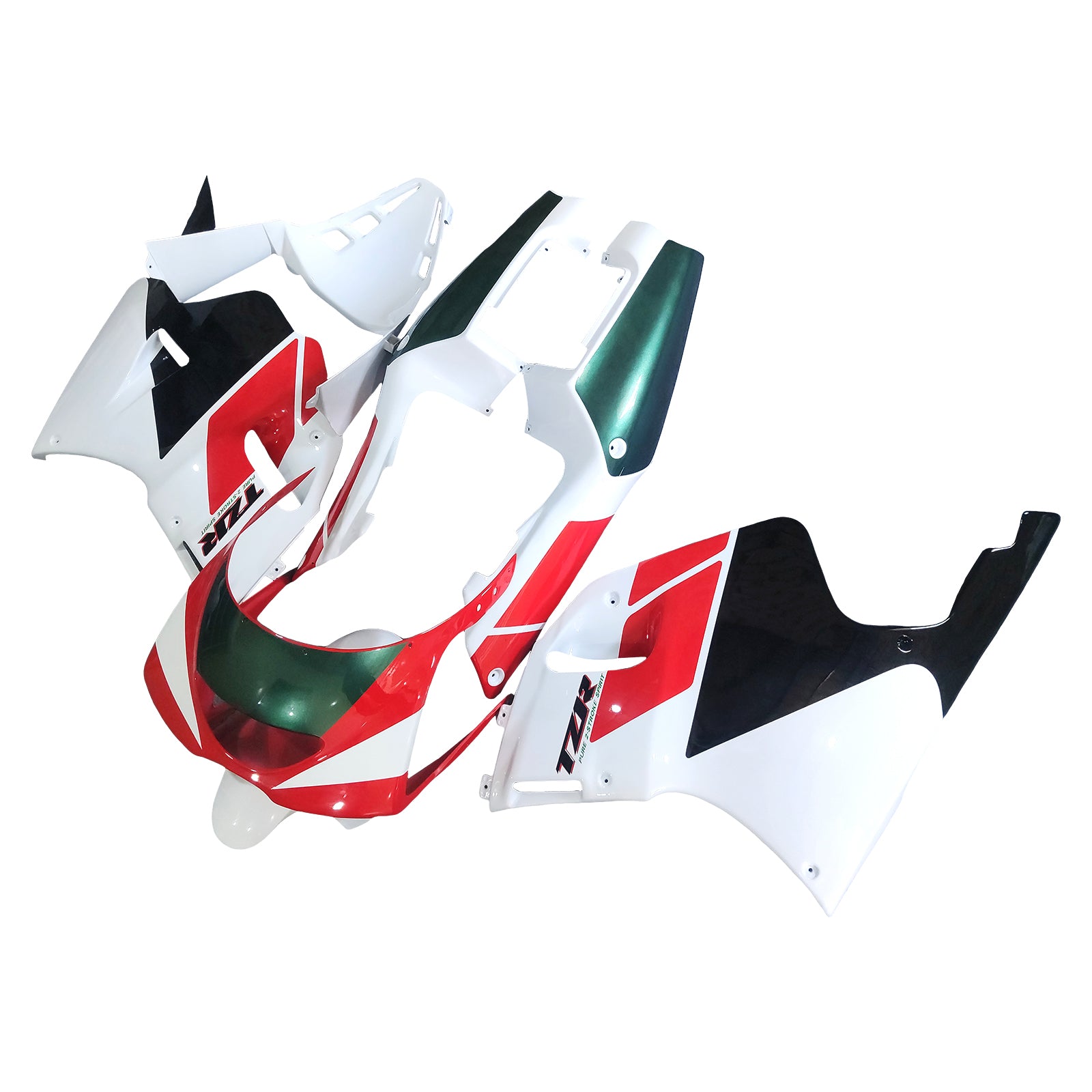Amotopart 1991-1994 Yamaha TZR250 3xV White Red Green Fairing Kit