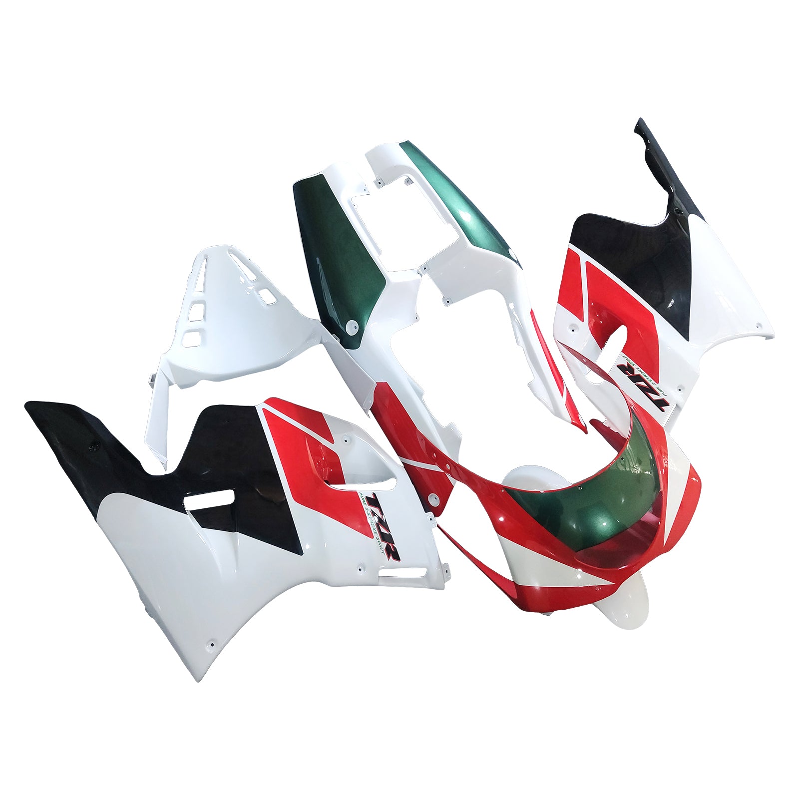 Amotopart 1991-1994 Yamaha TZR250 3xV White Red Green Fairing Kit