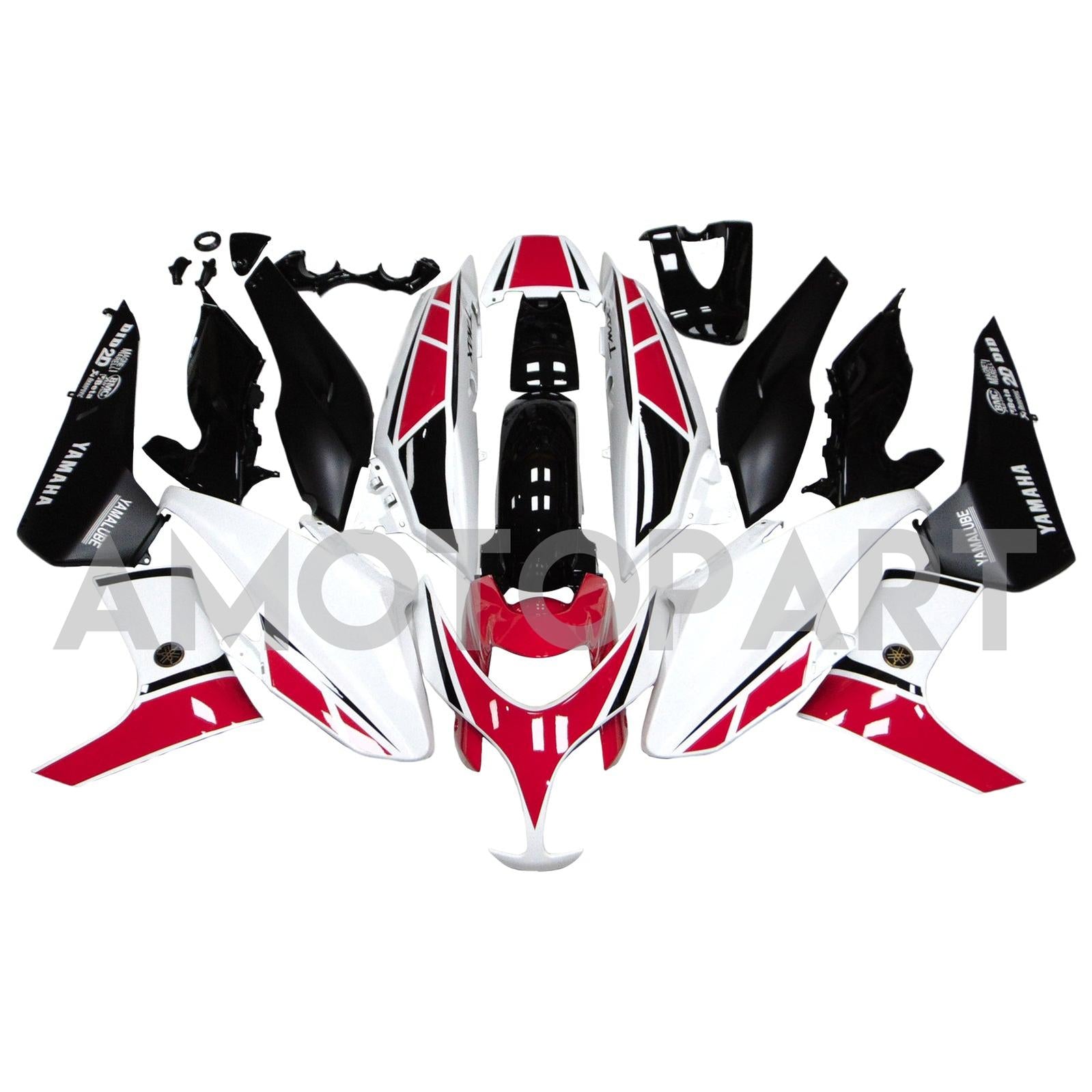 Amotopart Yamaha 2008-2012 T-MAX XP500 White Red Fairing Kit
