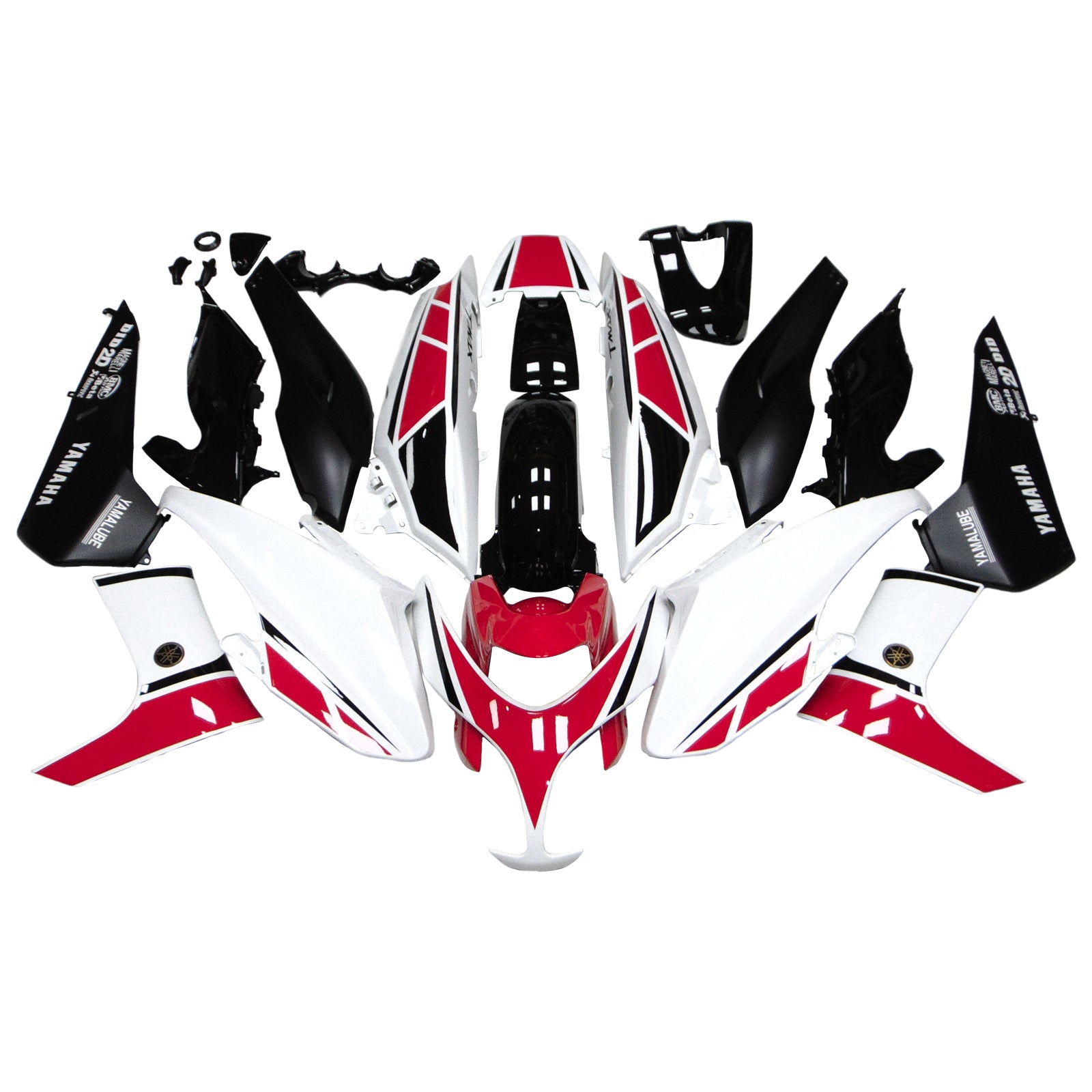 Kit de carénage Amotopart Yamaha 2008-2012 T-Max XP500 blanc rouge