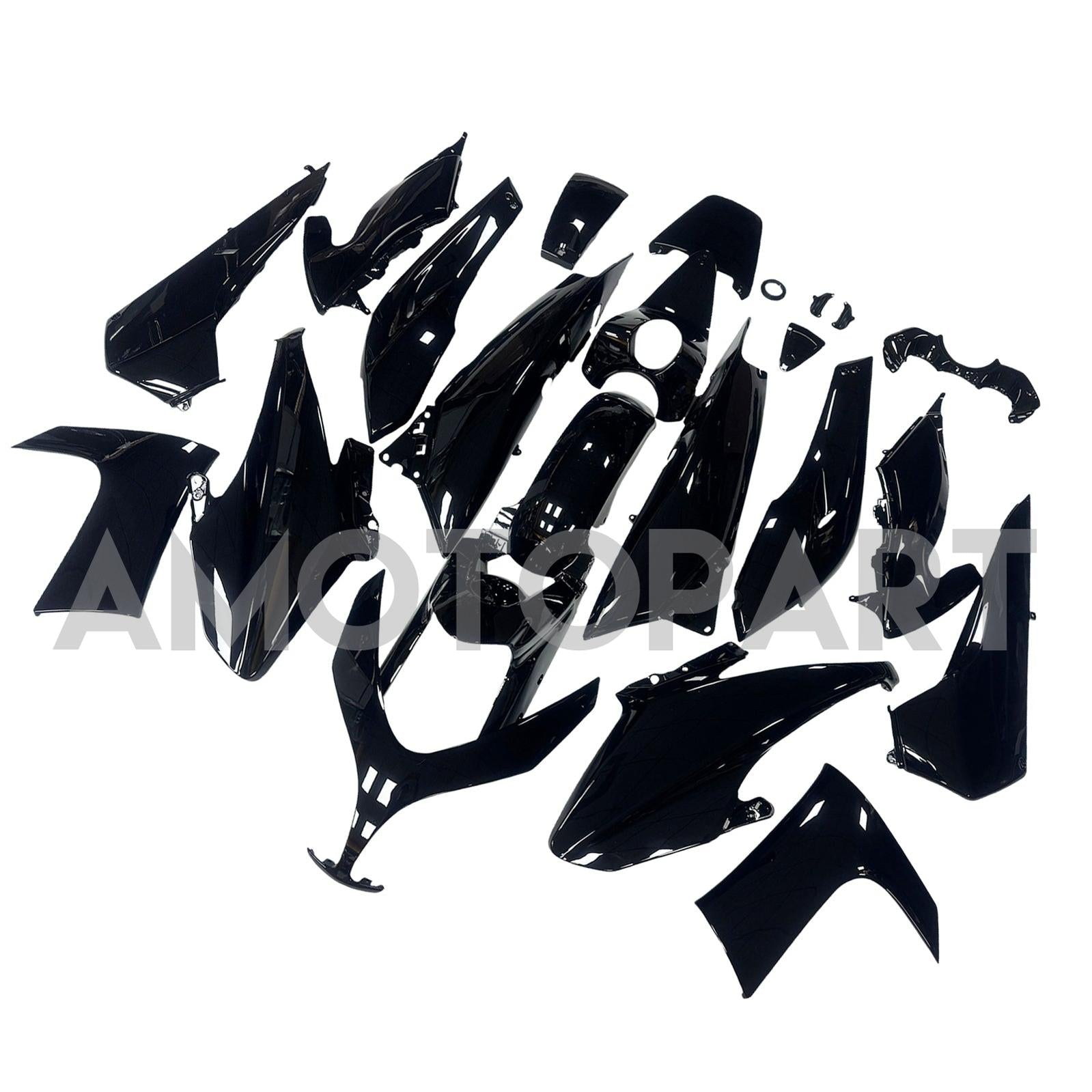 Amotopart 2008-2012 Yamaha T-Max XP500 Black&Grey Fairing Kit