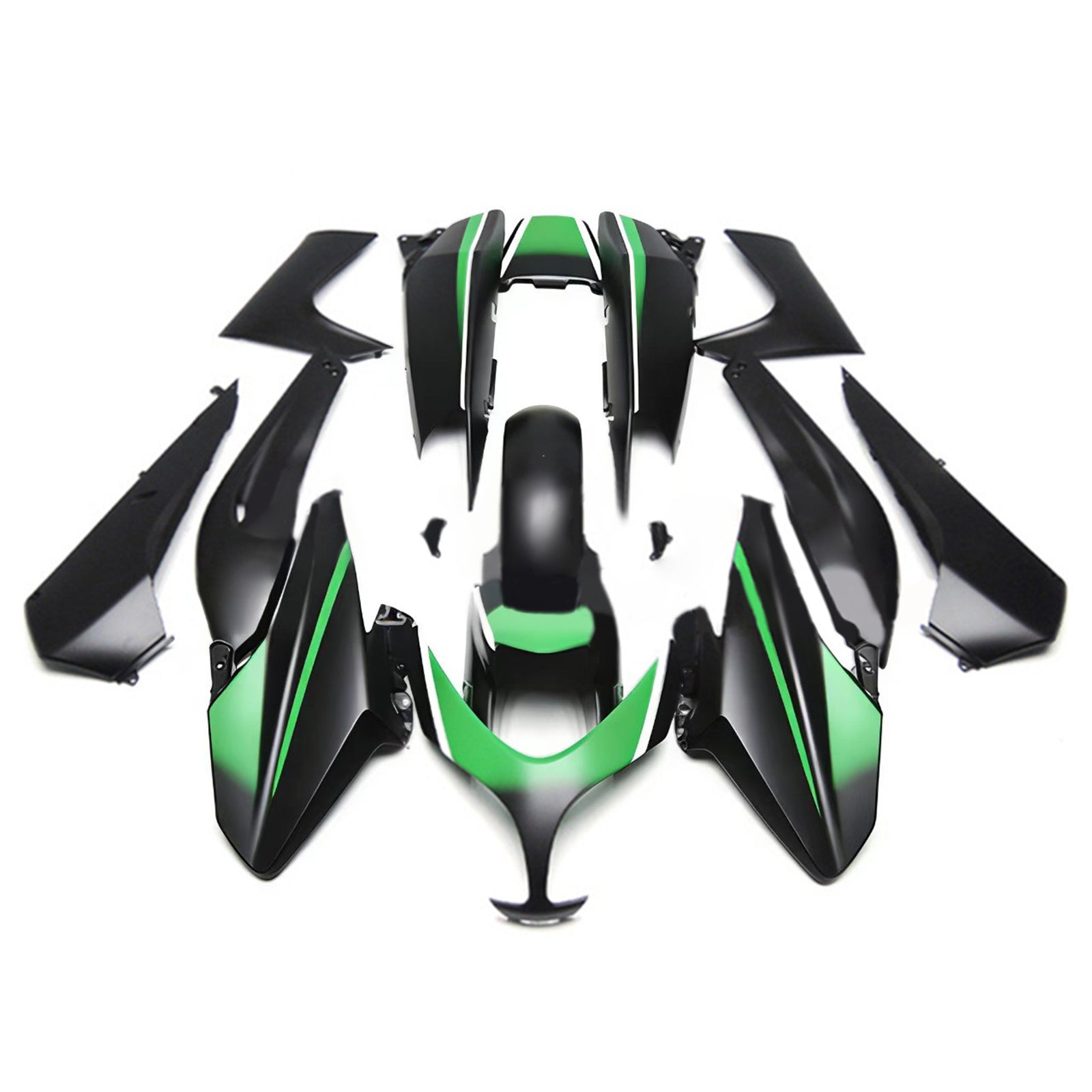 Amotopart 2008-2012 T-Max XP500 Yamaha Black & Green Logo Fairing Kit