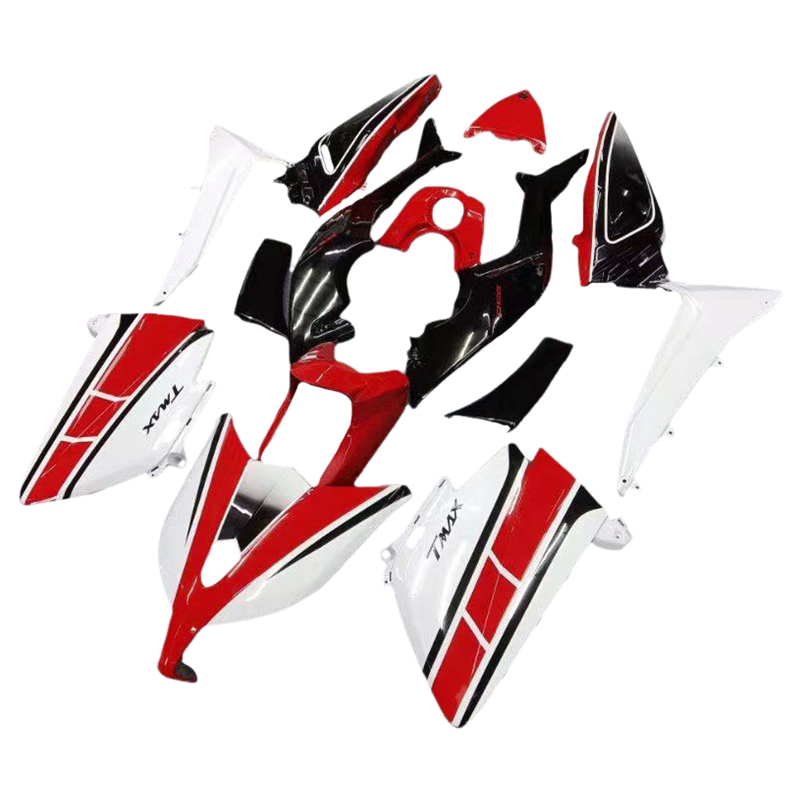 Amotopart 2012-2014 Yamaha T-Max TMAX530 Red&White Style1 Fairing Kit