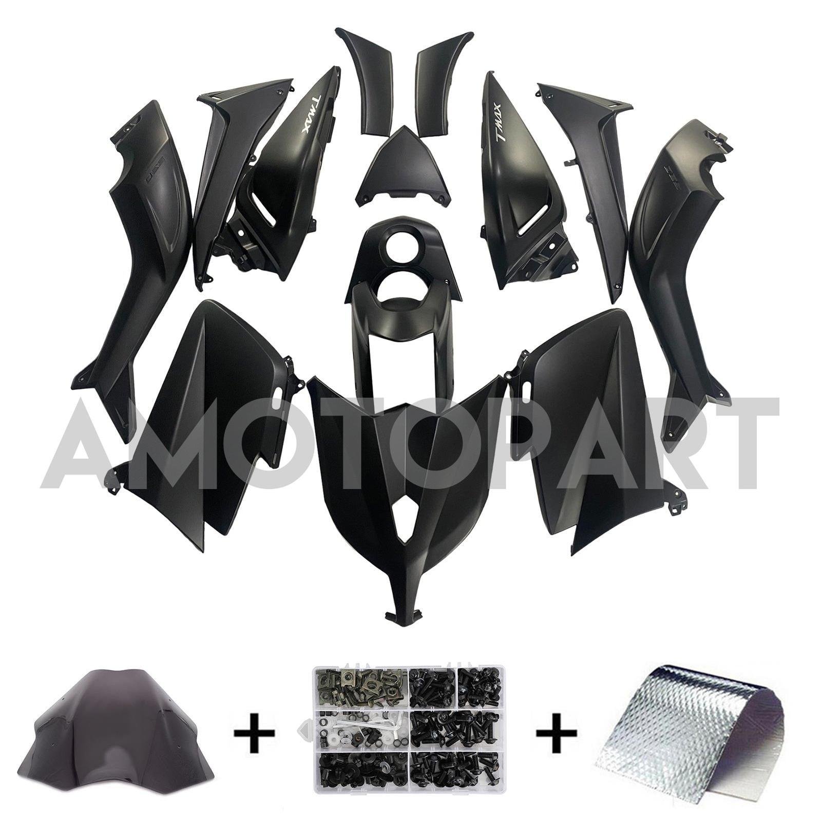 Amotopart 2012-2014 Yamaha T-Max TMAX530 Black Fairing Kit