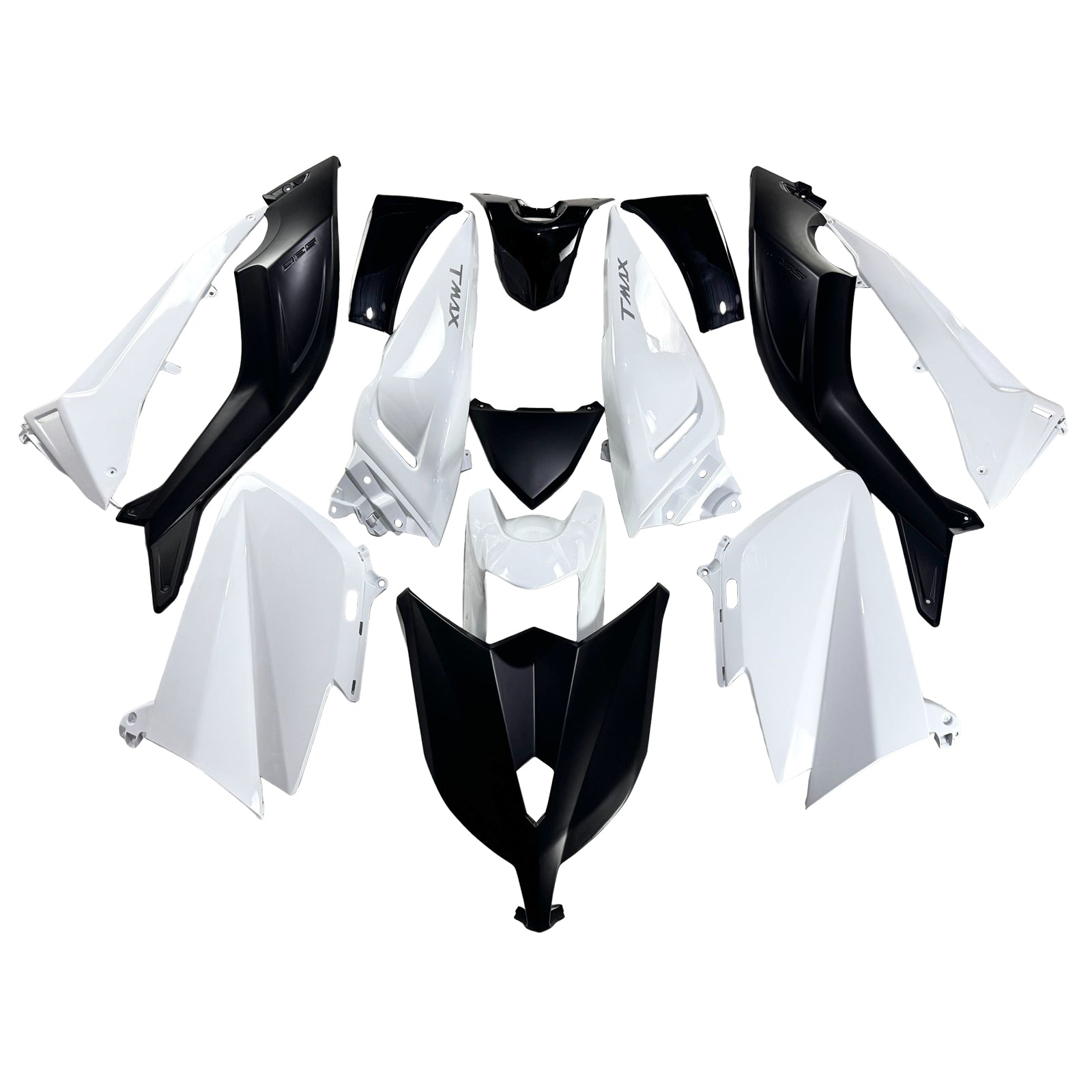 Amotopart 2012-2014 Yamaha T-Max TMAX530 Black&White Fairing Kit