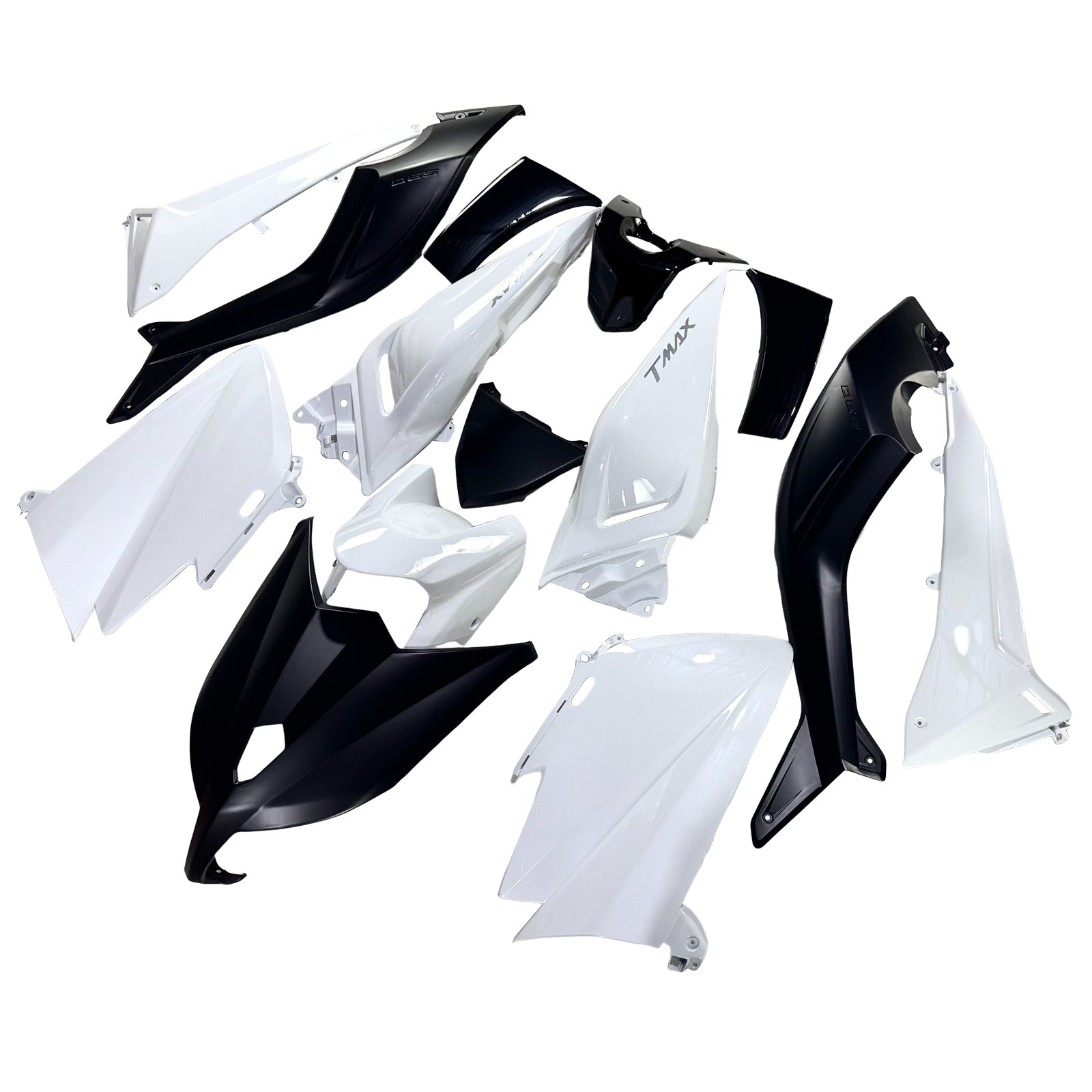 Amotopart 2012-2014 Yamaha T-Max TMAX530 Black&White Fairing Kit