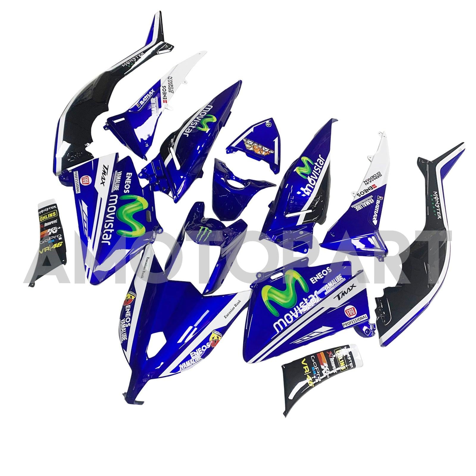 Amotopart 2012-2014 T-Max TMAX530 Yamaha Blue&Yellow Fairing Kit