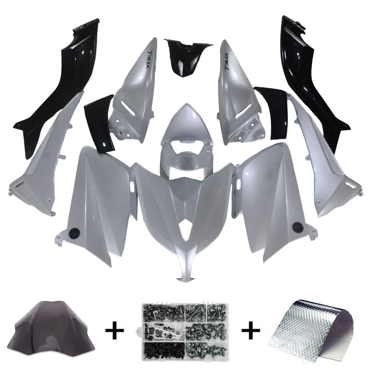 Kit carena Amotopart 2012-2014 T-Max TMAX530 Yamaha bianco perla