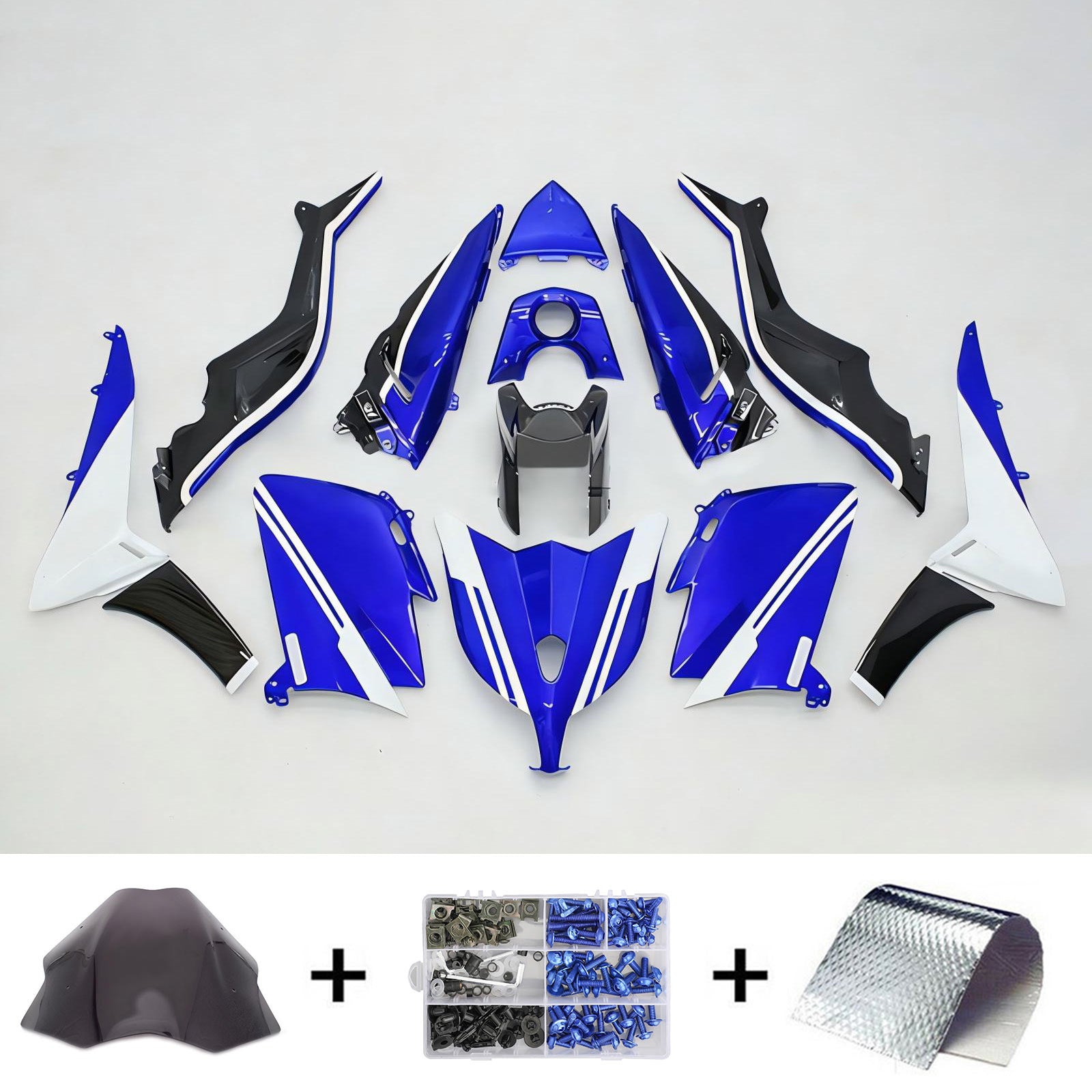 Amotopart 2012-2014 TMax TMAX 530 Kit carena blu e verde Yamaha