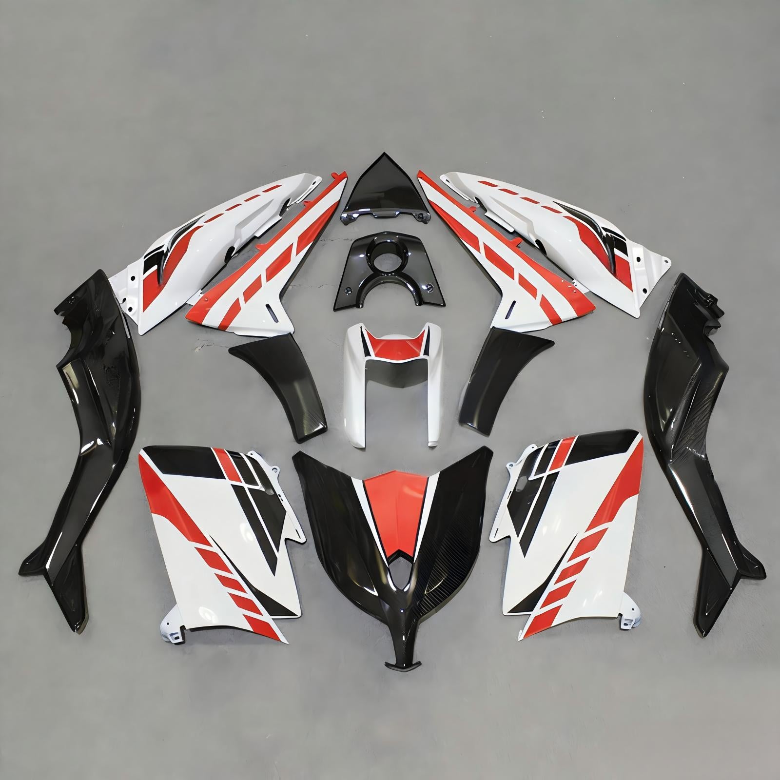 Amotopart 2012-2014 T-Max TMAX530 Yamaha Red&White Style1 Fairing Kit