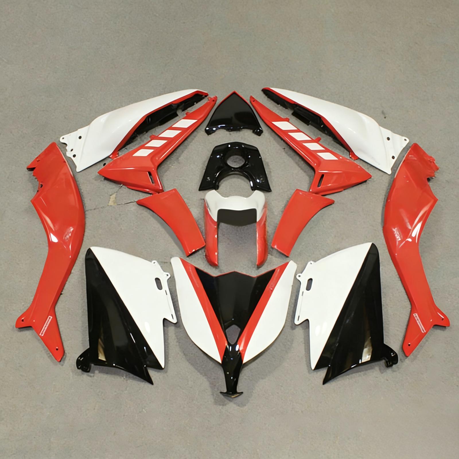 Amotopart 2012-2014 TMax TMAX 530 Yamaha Kit carena Styl3 rosso e bianco