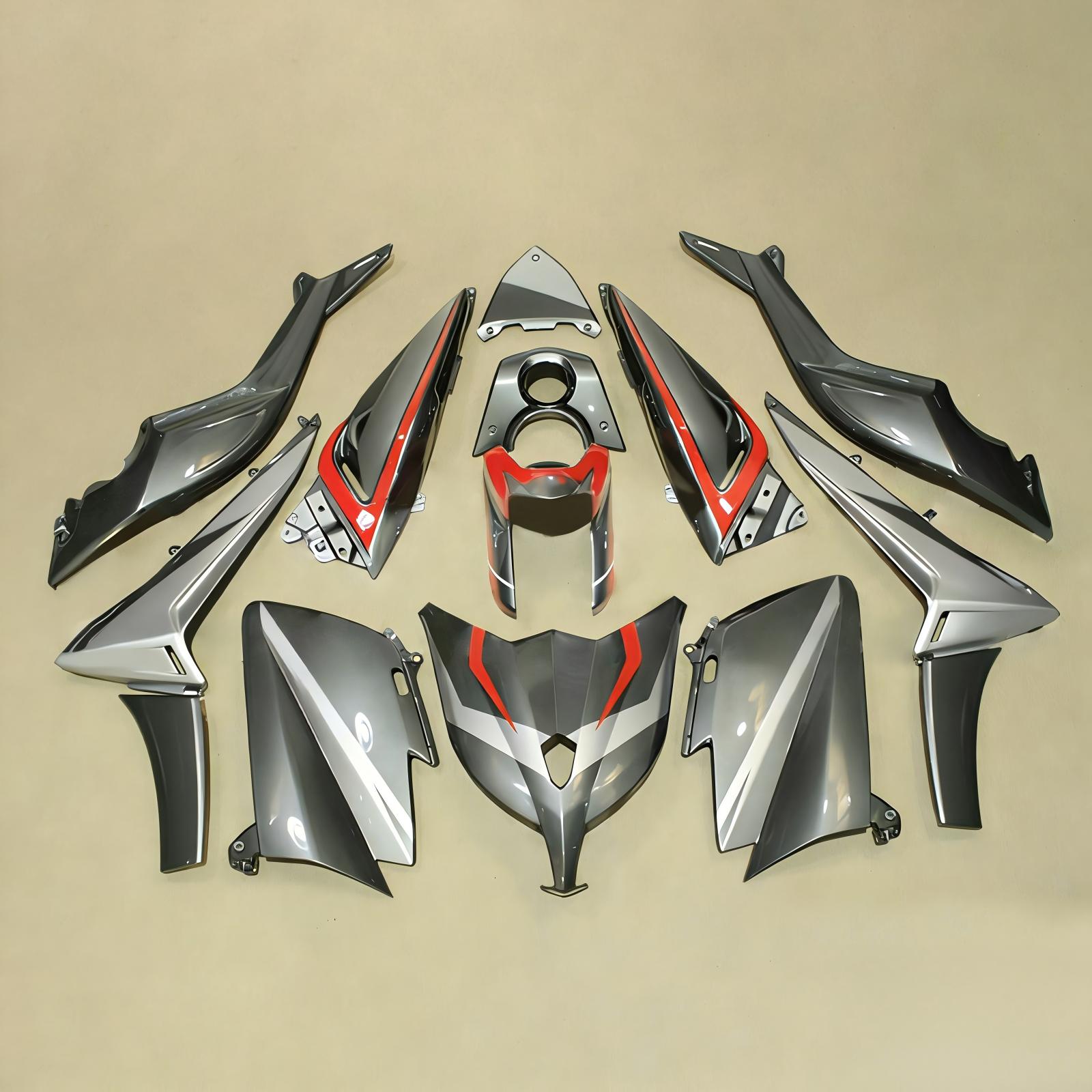 Kit carena Amotopart 2012-2014 TMax TMAX 530 Yamaha rosso grigio
