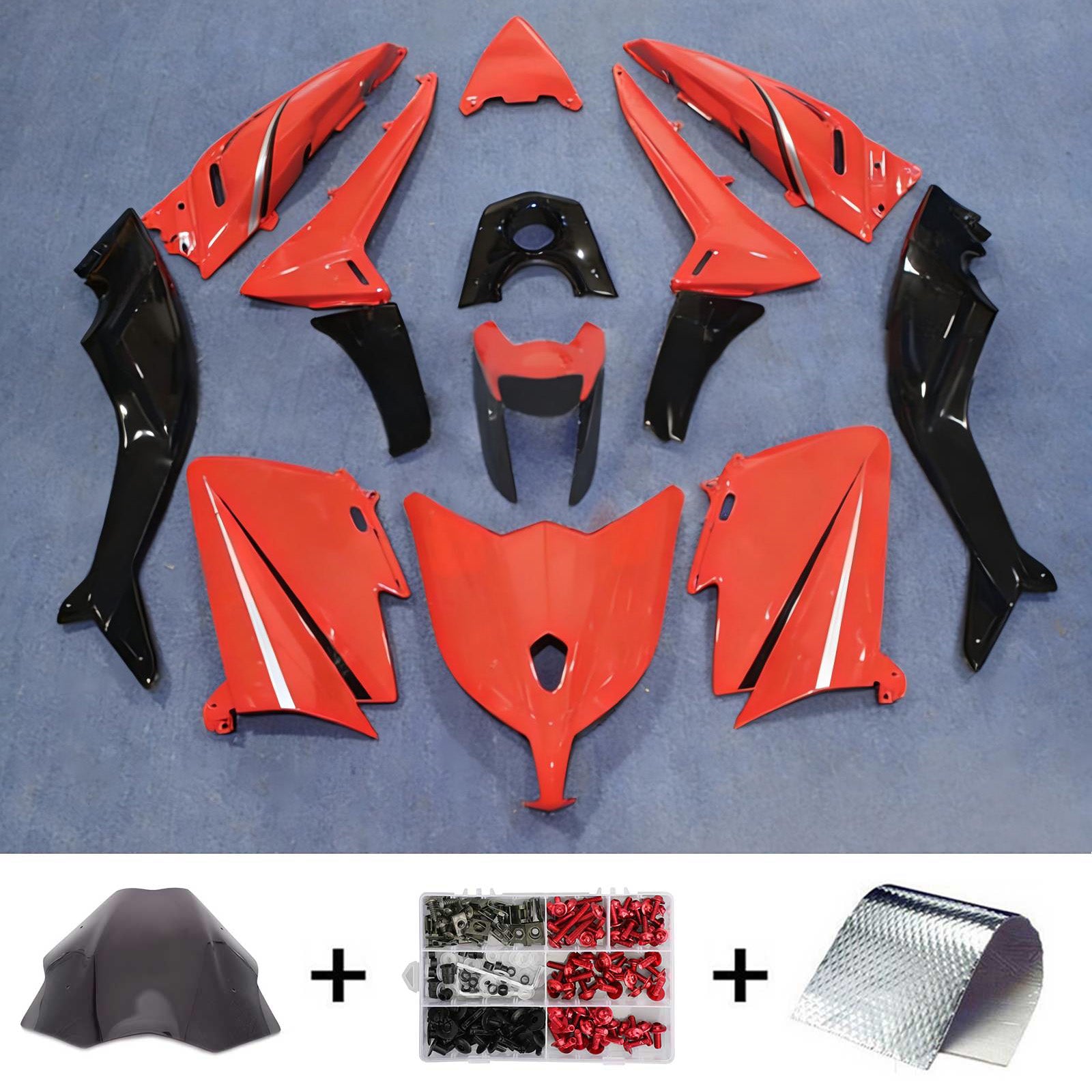 Amotopart 2012-2014 Yamaha T-Max TMAX530 Orange Black Fairing Kit