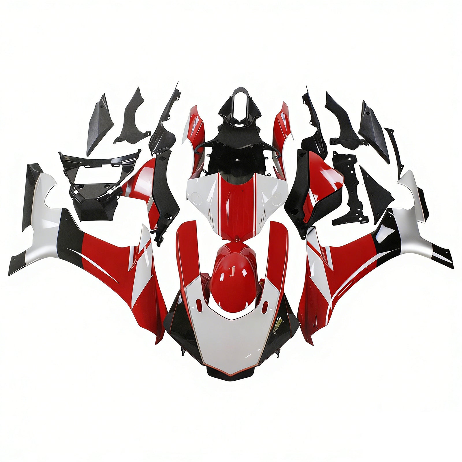 Amotopart Yamaha 2020-2025 YZF R1 White Red Fairing Kit