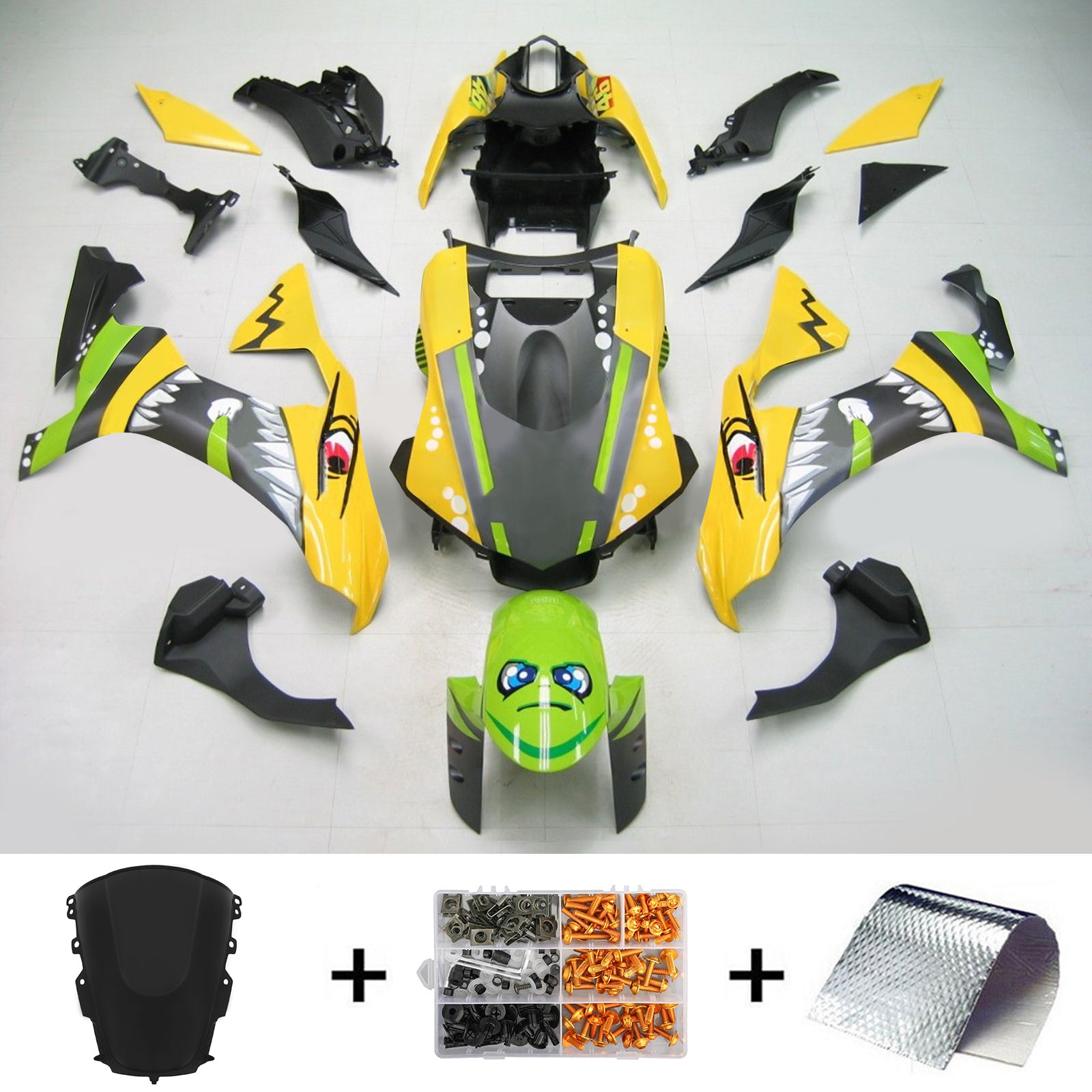 Amotopart Yamaha 2020-2026 YZF R1 Shark Cartoon Fairing Kit