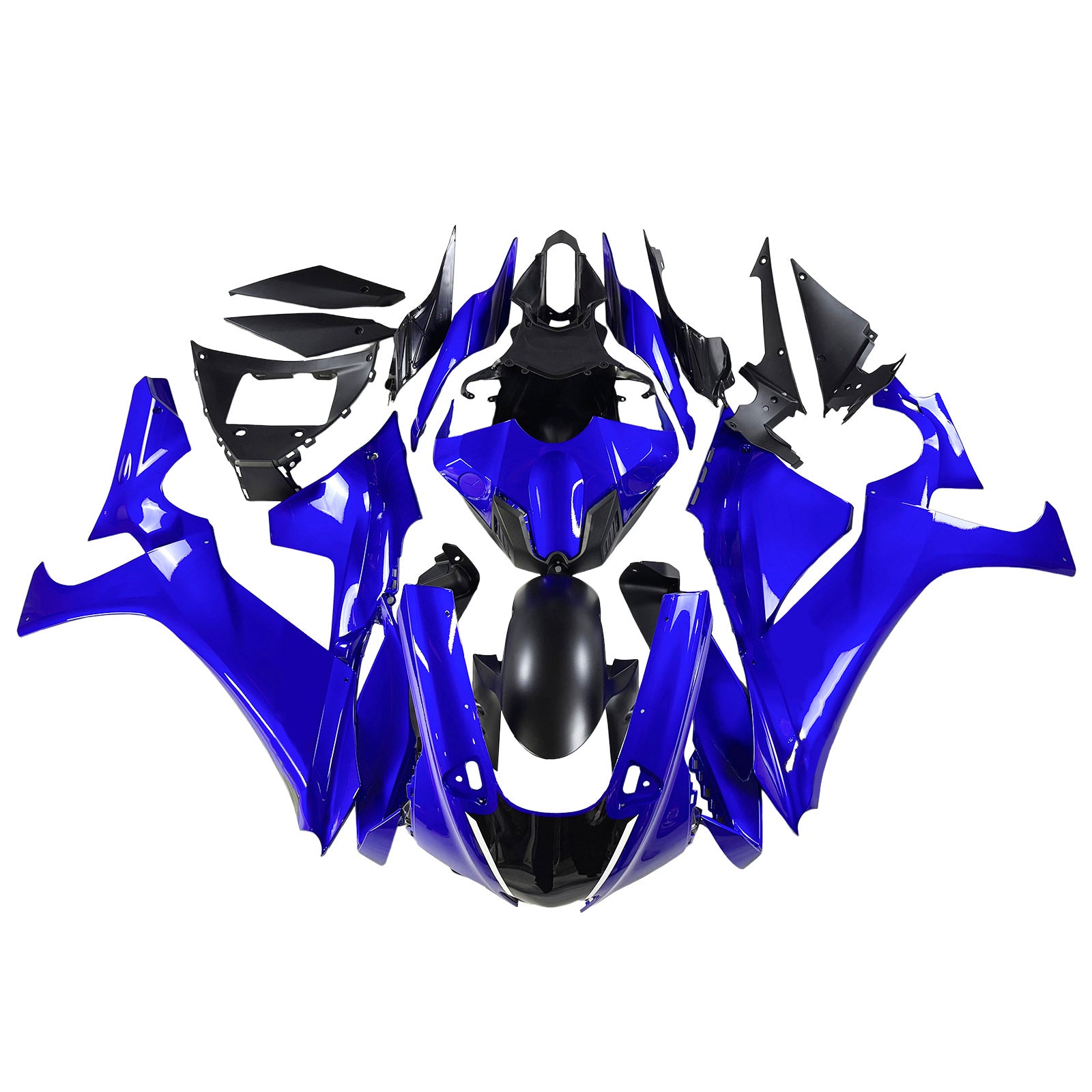 Amotopart ヤマハ 2020-2024 YZF R1 ブルー ブラック フェアリングキット付き