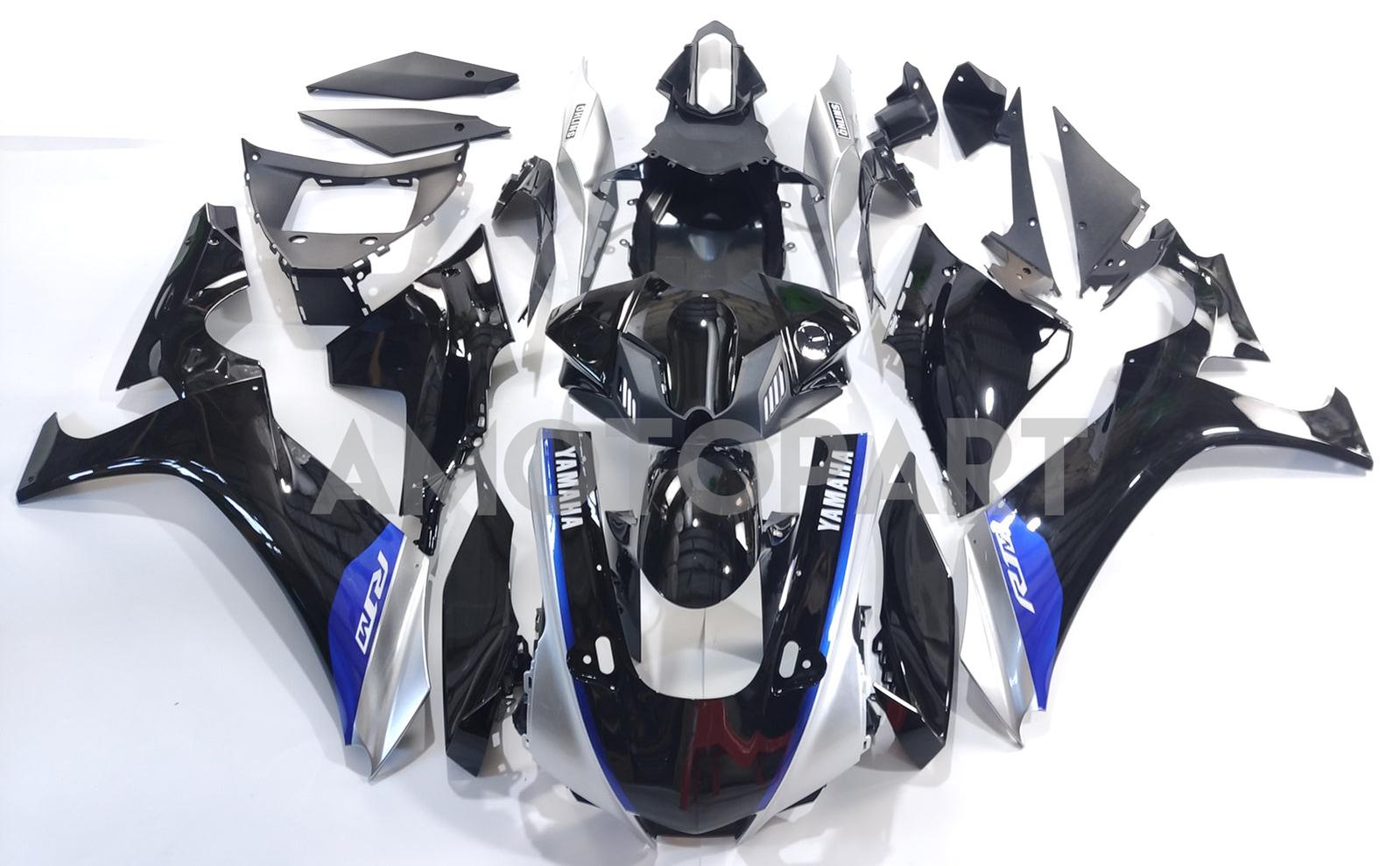 Amotopart Yamaha 2020-2025 YZF R1 Black Sliver Fairing Kit