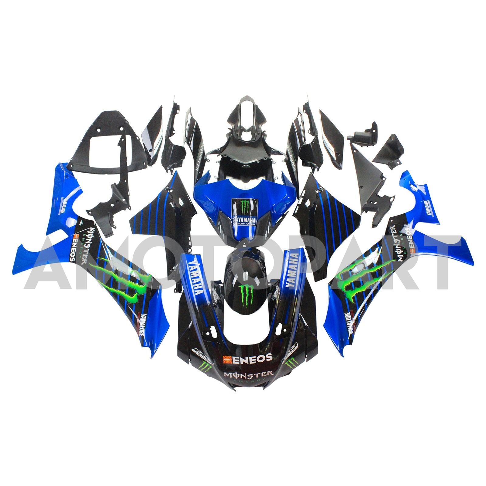 Amotopart Yamaha 2020-2025 YZF R1 Black Monster Fairing Kit