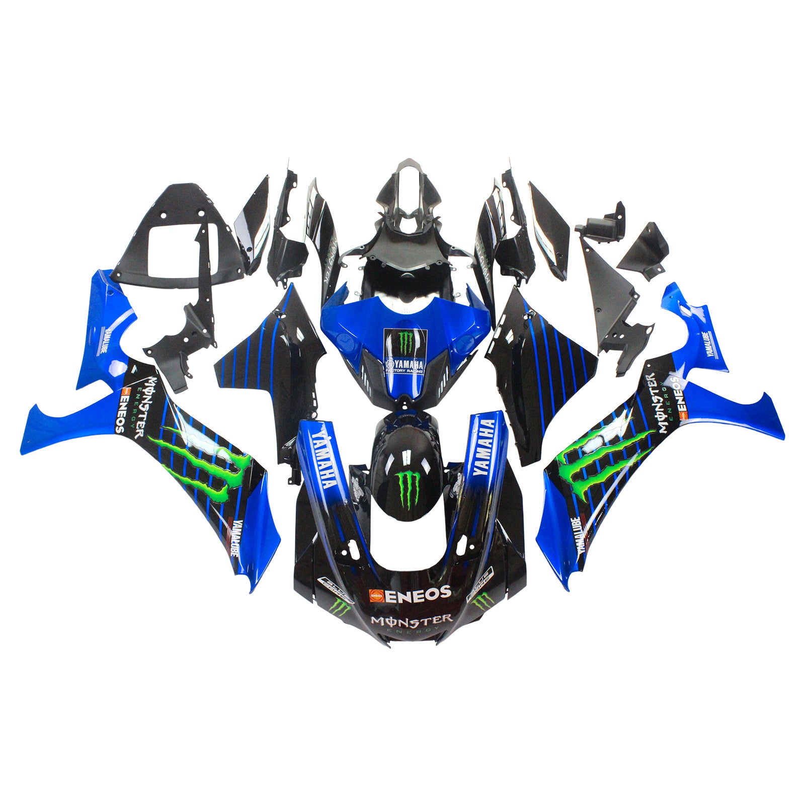 Kit de carénage Monster noir Amotopart Yamaha 2020-2024 YZF R1