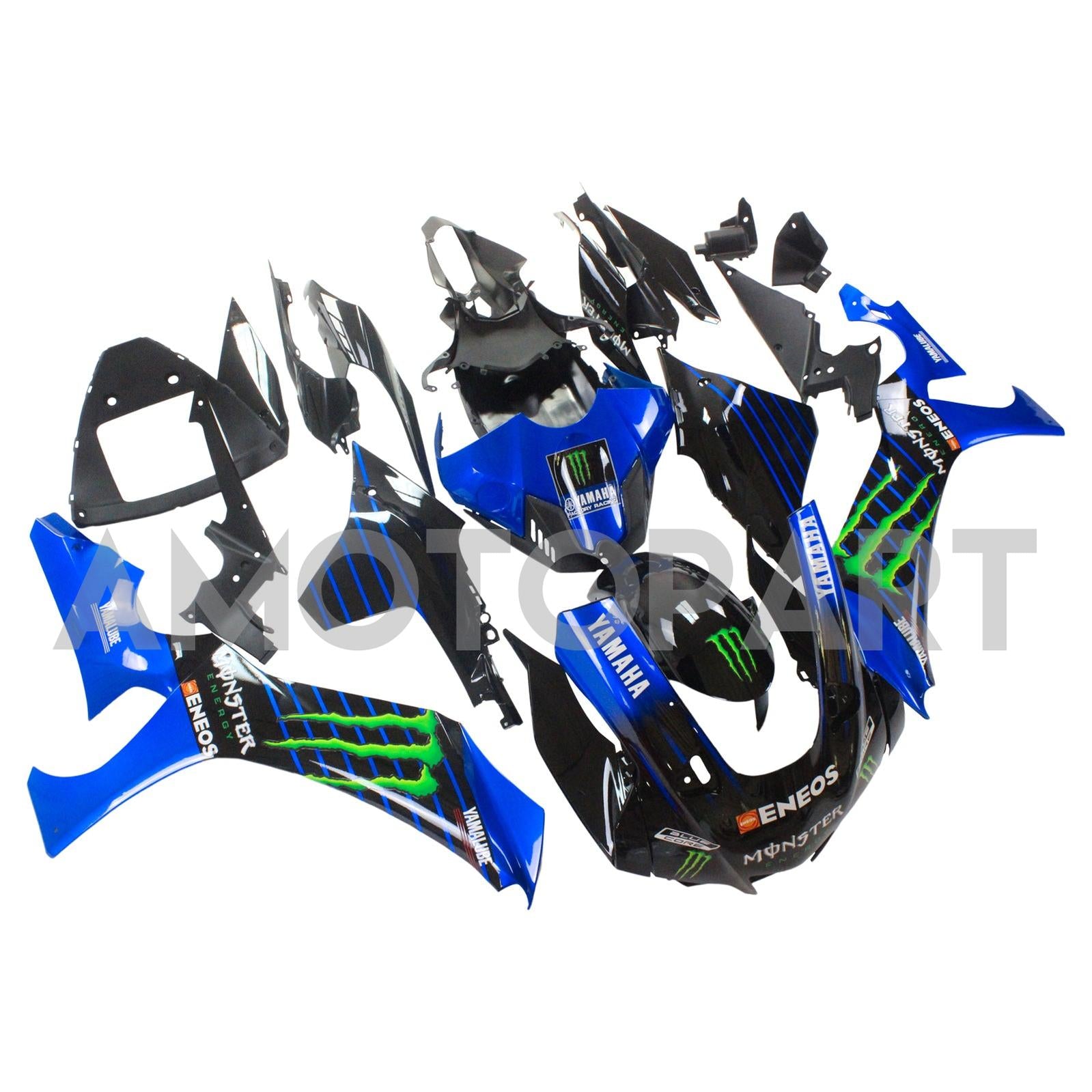 Amotopart Yamaha 2020-2025 YZF R1 Black Monster Fairing Kit