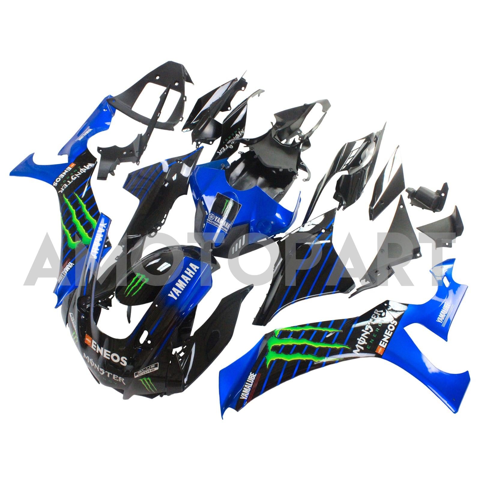 Amotopart Yamaha 2020-2025 YZF R1 Black Monster Fairing Kit