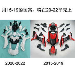 Amotopart Verkleidungsset für Yamaha 2020–2024 YZF R1, Schwarz, Rot