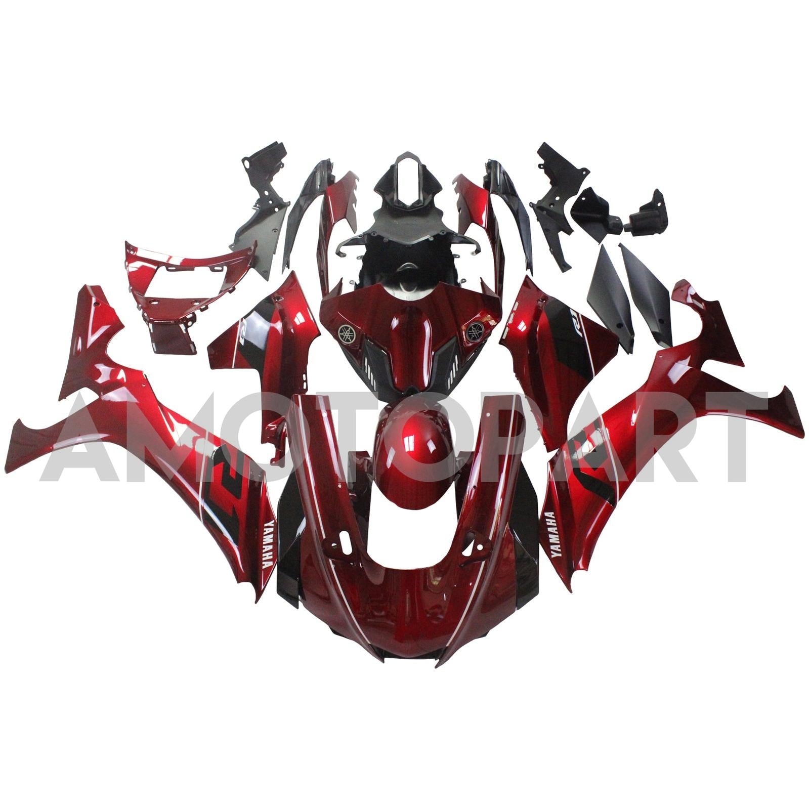 Amotopart Yamaha 2020-2025 YZF R1 Gloss Dark Red Fairing Kit