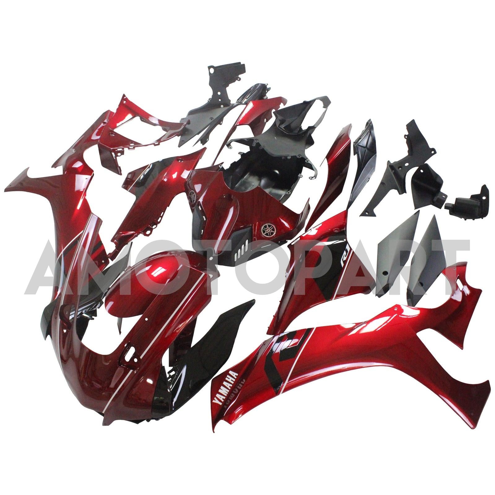 Amotopart Yamaha 2020-2025 YZF R1 Gloss Dark Red Fairing Kit