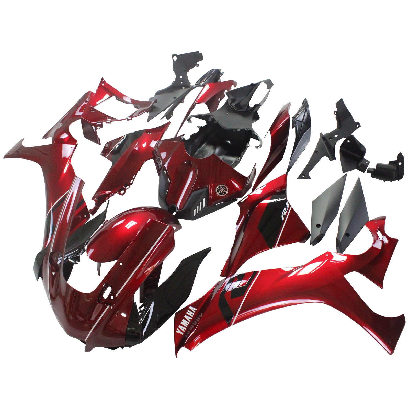 Amotopart Yamaha 2020-2024 YZF R1 Gloss Dark Red Fairing Kit