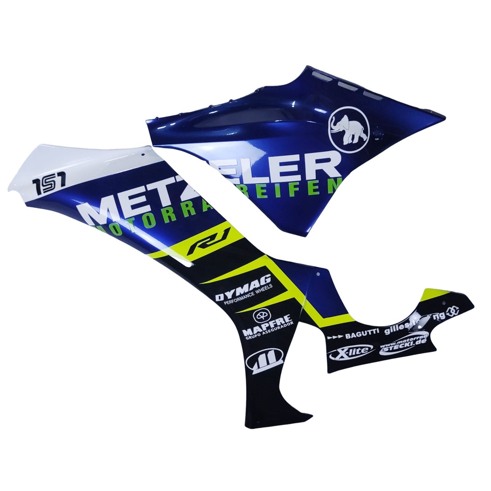 Amotopart Yamaha YZF R1 2020-2025 Blue&Yellow Fairing Kit