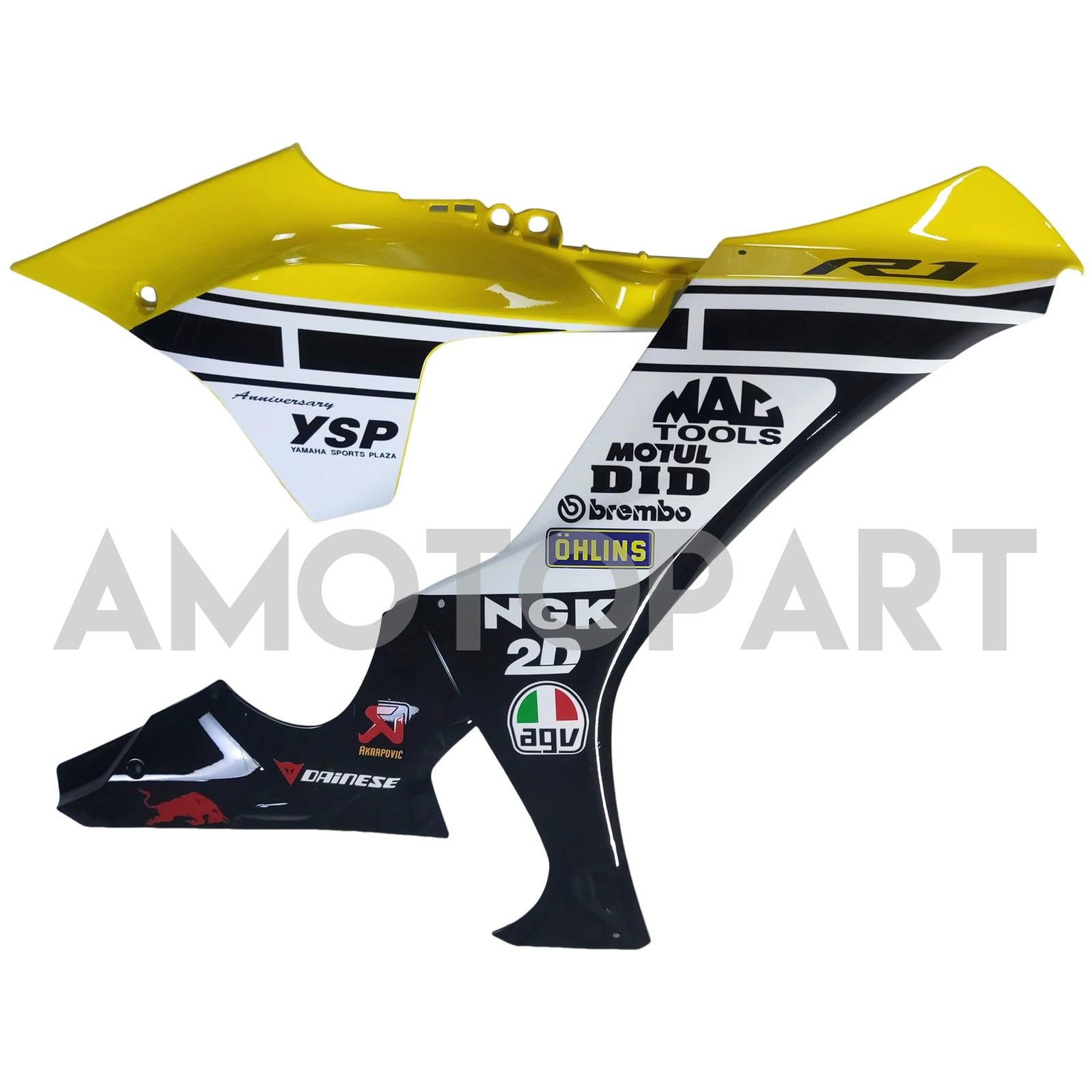 Amotopart Yamaha YZF R1 2020-2025 Yellow&Black Fairing Kit