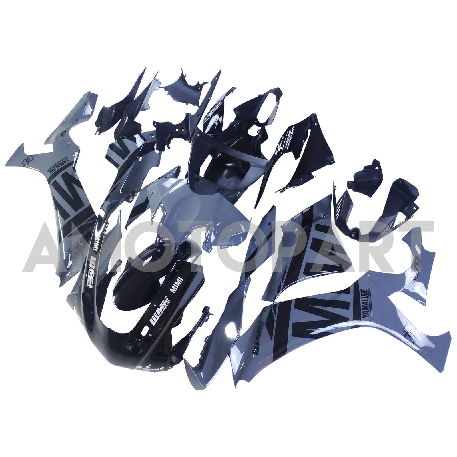 Amotopart 2020-2025 Yamaha YZF R1 Noir&Kit de carénage gris