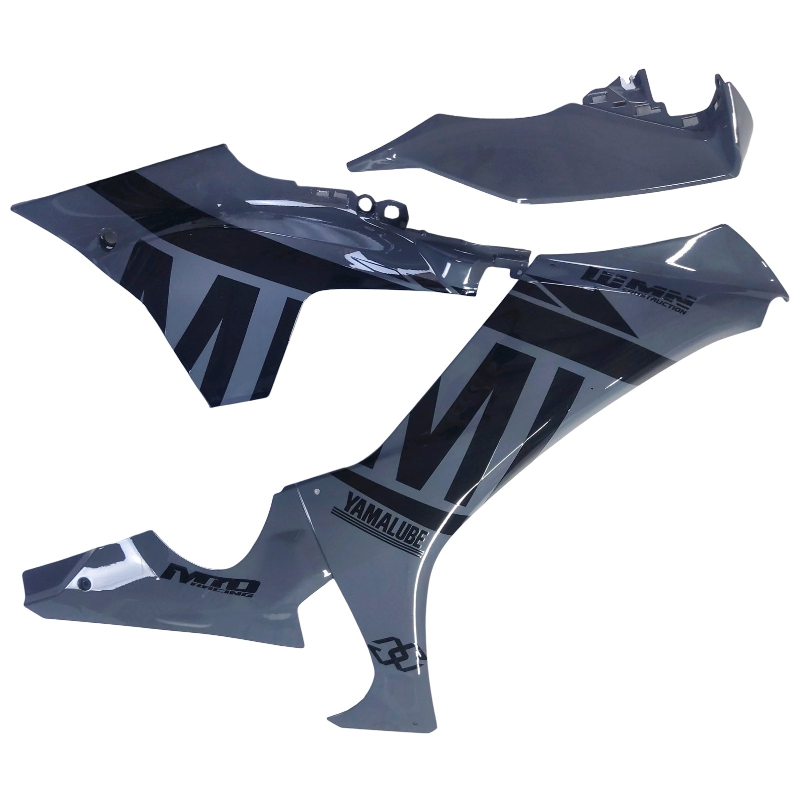 Amotopart 2020-2024 Yamaha YZF R1 Black & Grey Fairing Zestaw