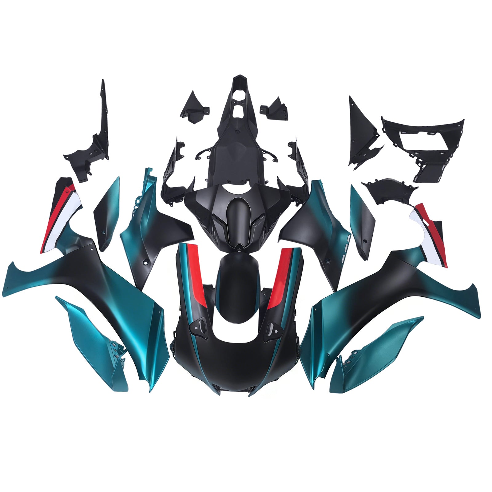 Amotopart 2020-2025 Yamaha YZF R1 Blue Green Fairing Kit