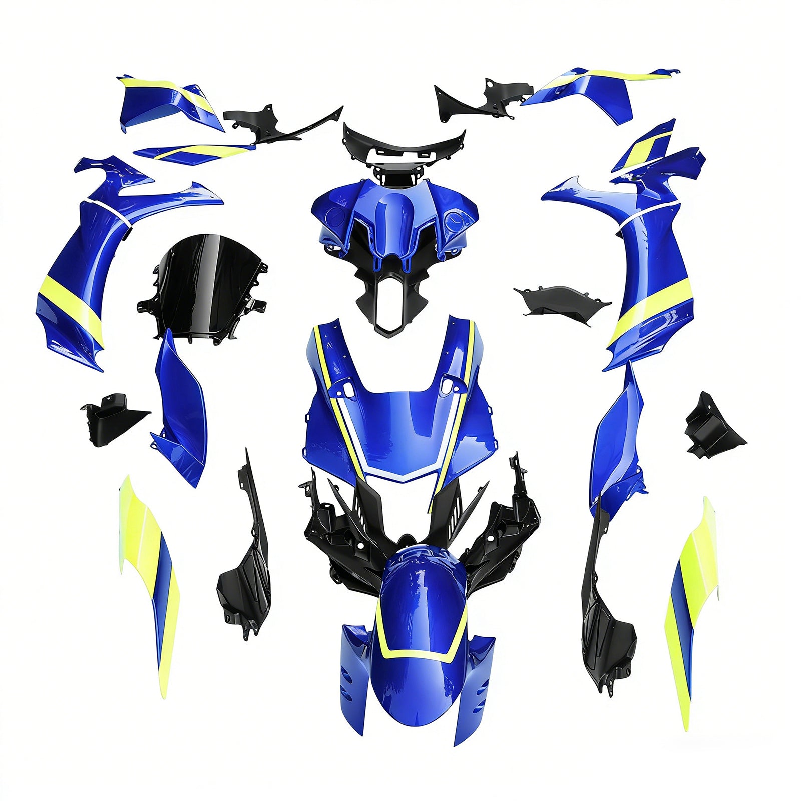 Amotopart 2020-2025 Yamaha YZF R1 Blue&Yellow Fairing Kit