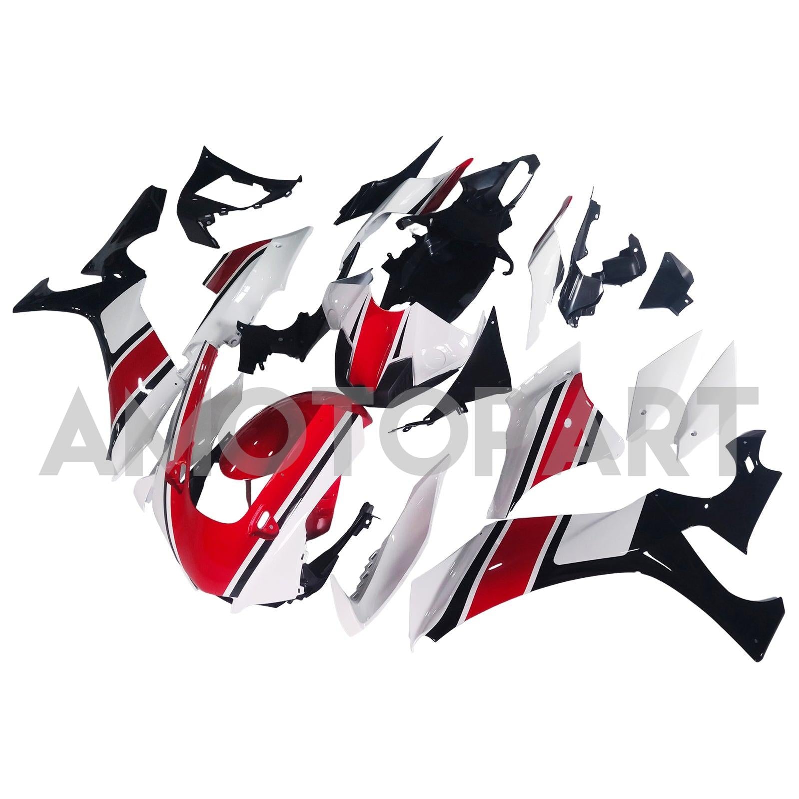 Amotopart 2020-2025 Yamaha YZF R1 White Black Red Fairing Kit