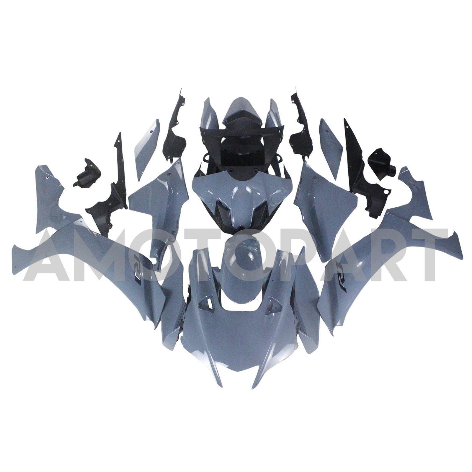 Amotopart 2020-2025 Yamaha YZF R1 Glossy Grey Fairing Kit